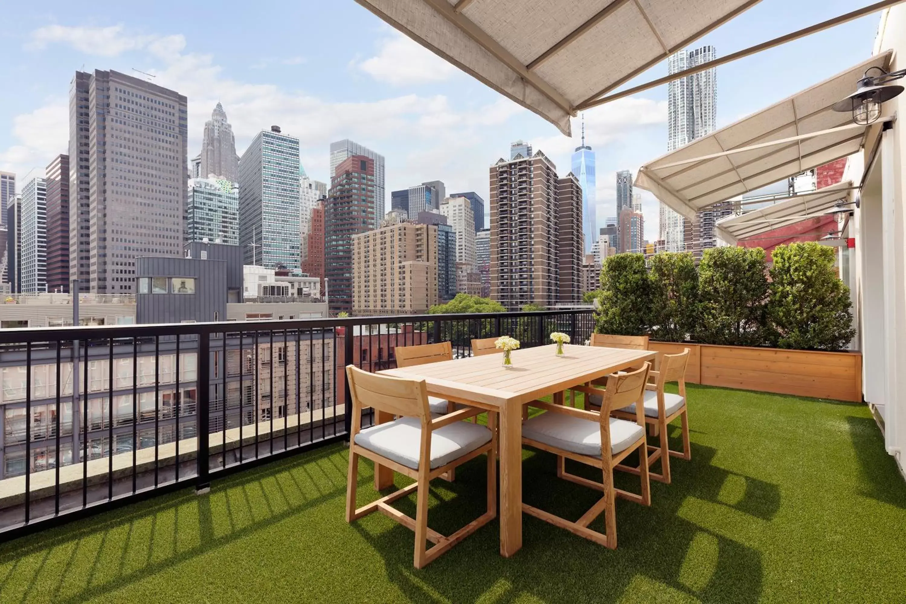 Patio in 33 Hotel, New York City, Seaport Patio in 33 Hotel, New York City, Seaport
