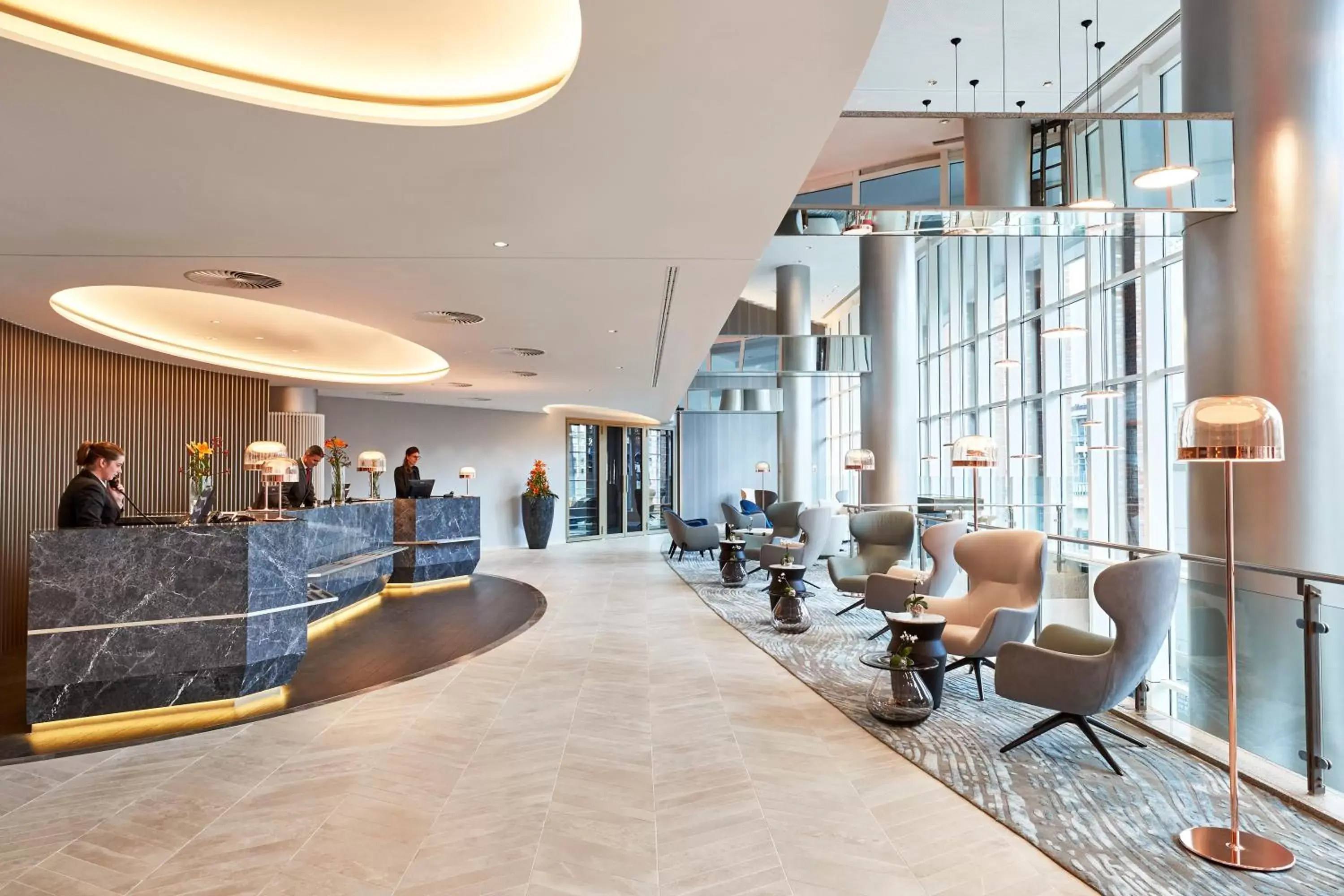 Lobby or reception in Steigenberger Hotel Hamburg Lobby or reception in Steigenberger Hotel Hamburg