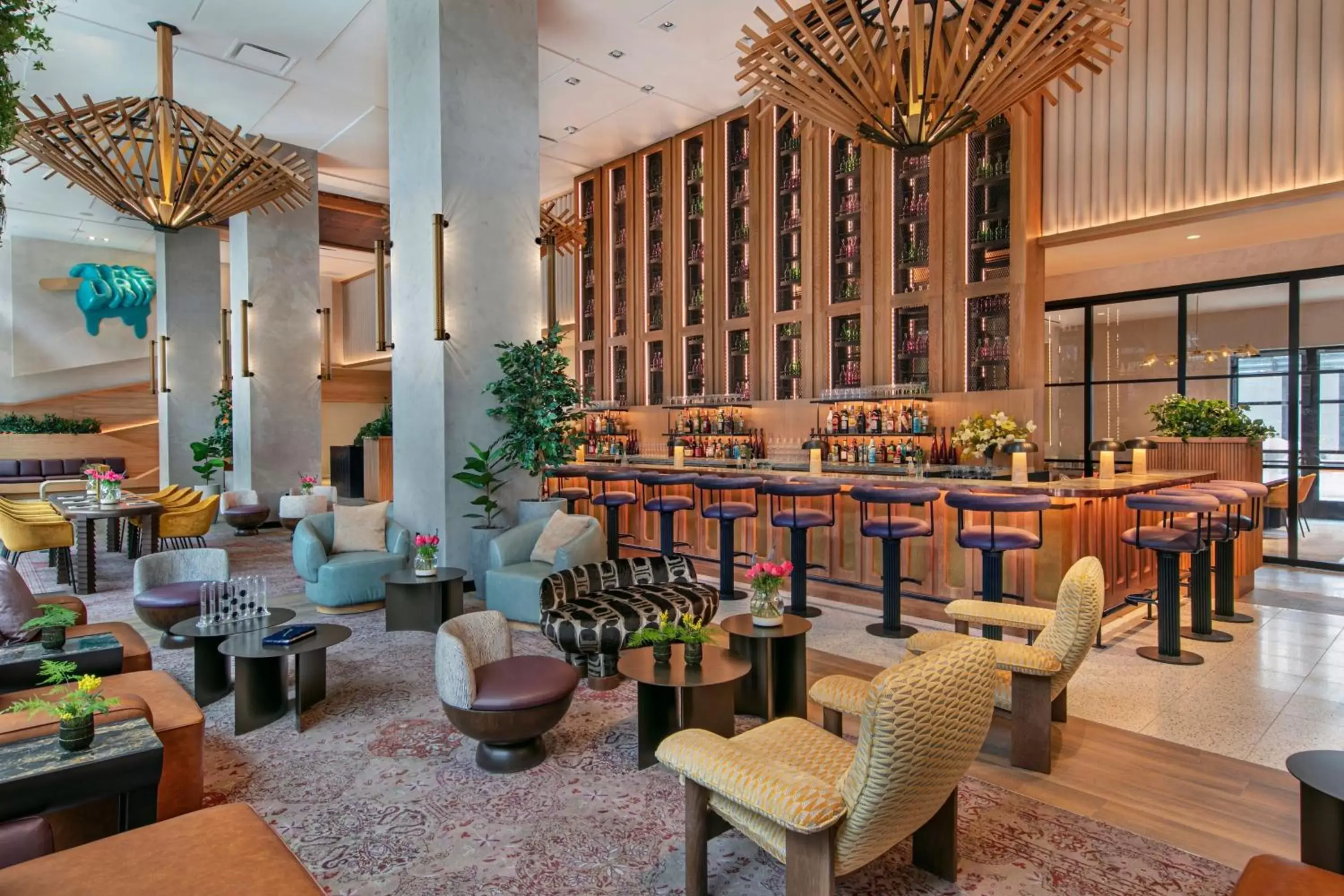 Lobby or reception in Moxy Brooklyn Williamsburg Lobby or reception in Moxy Brooklyn Williamsburg