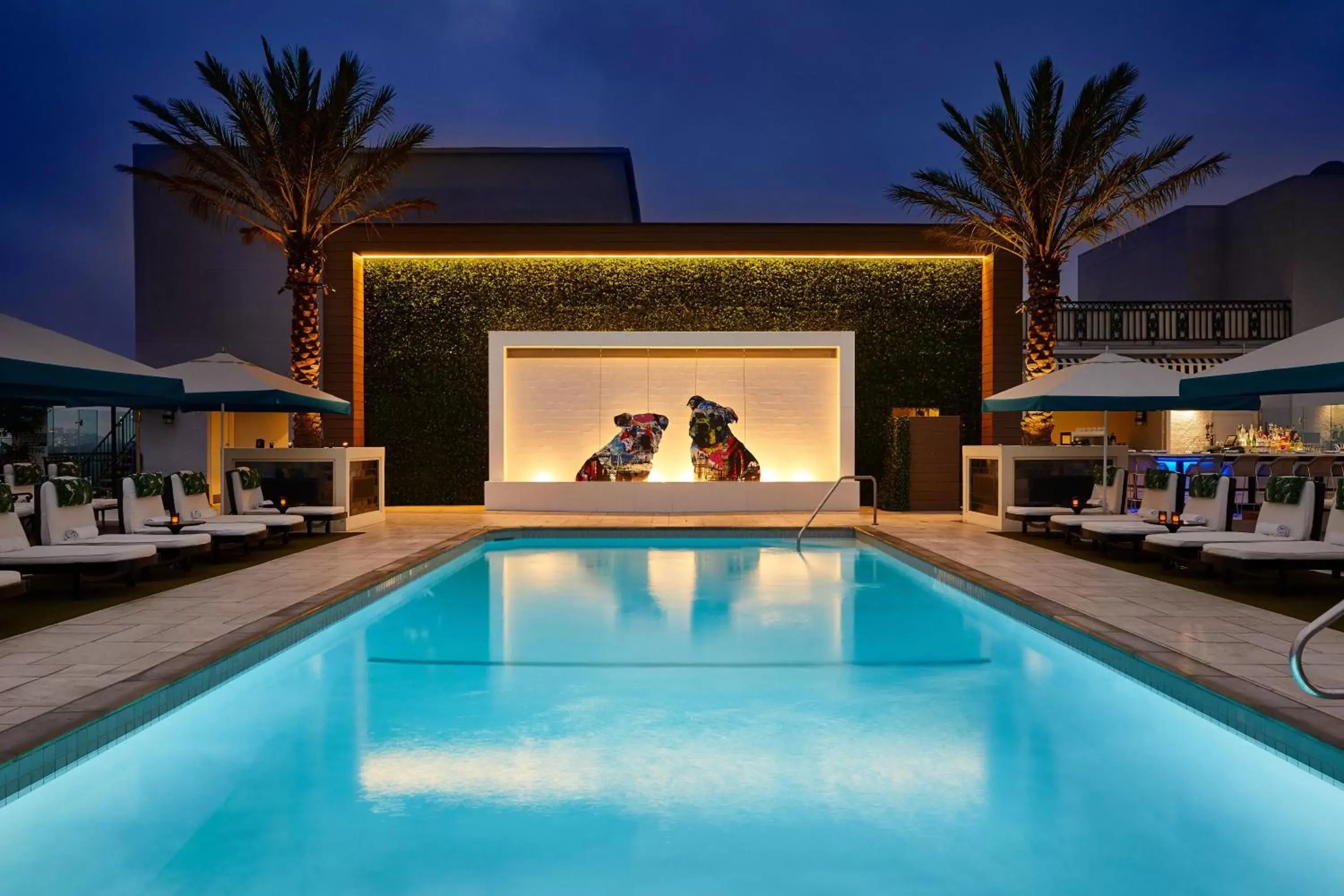 Swimming pool in The London West Hollywood at Beverly Hills Swimming pool in The London West Hollywood at Beverly Hills