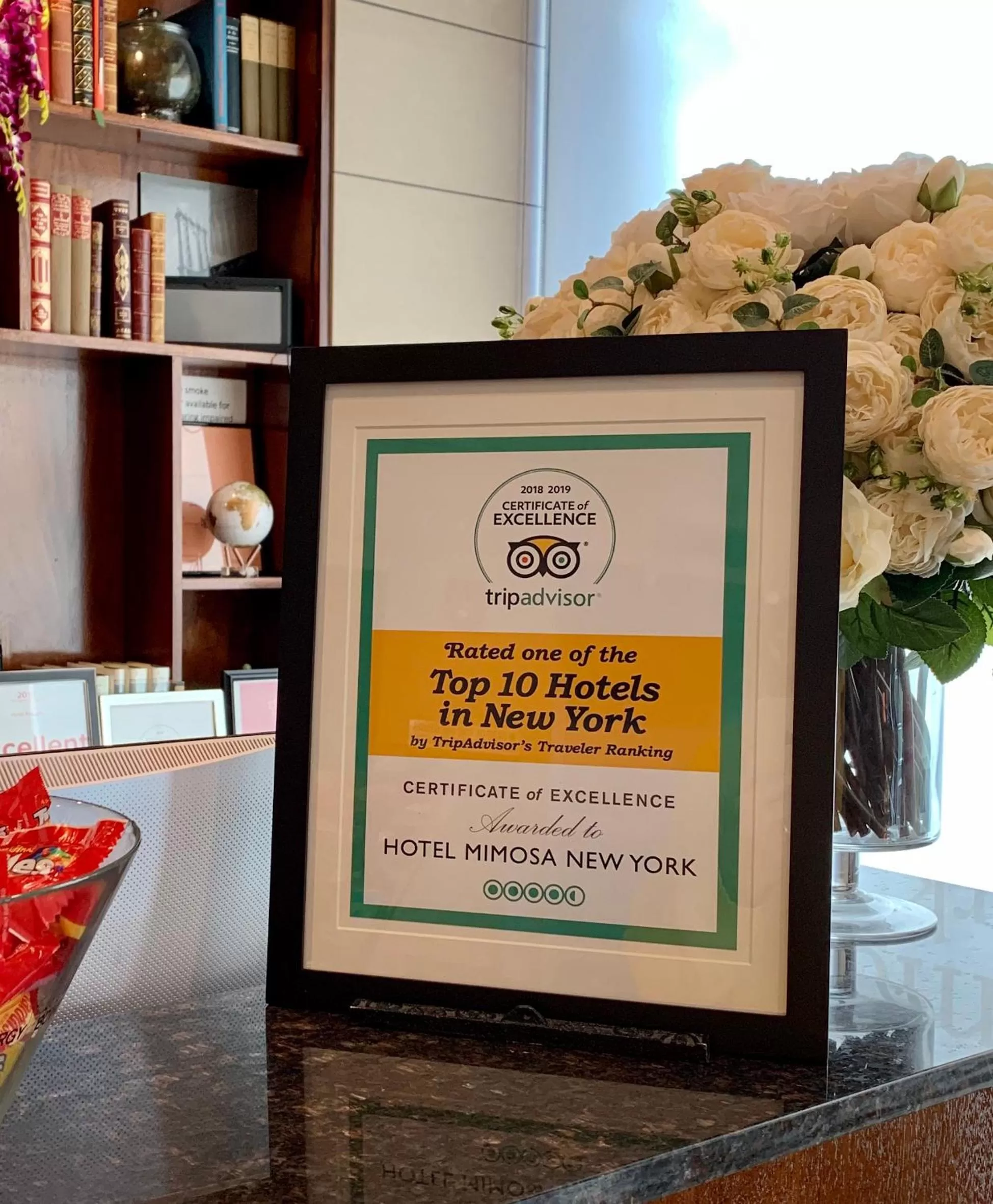 Logo/Certificate/Sign in Hotel Mimosa