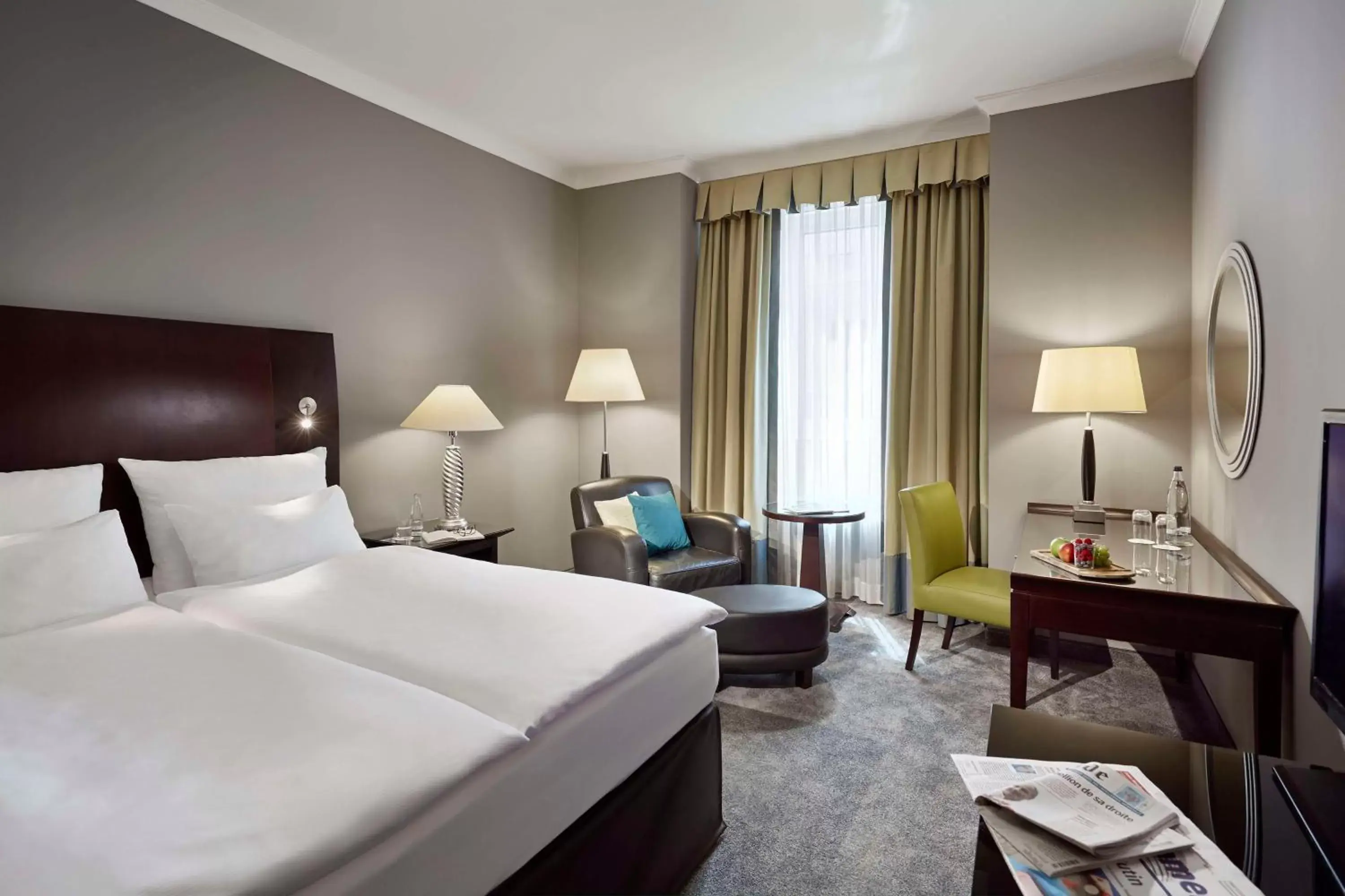 Bedroom, Bed in Lindner Hotel Cologne City Plaza, part of JdV by Hyatt Bedroom, Bed in Lindner Hotel Cologne City Plaza, part of JdV by Hyatt