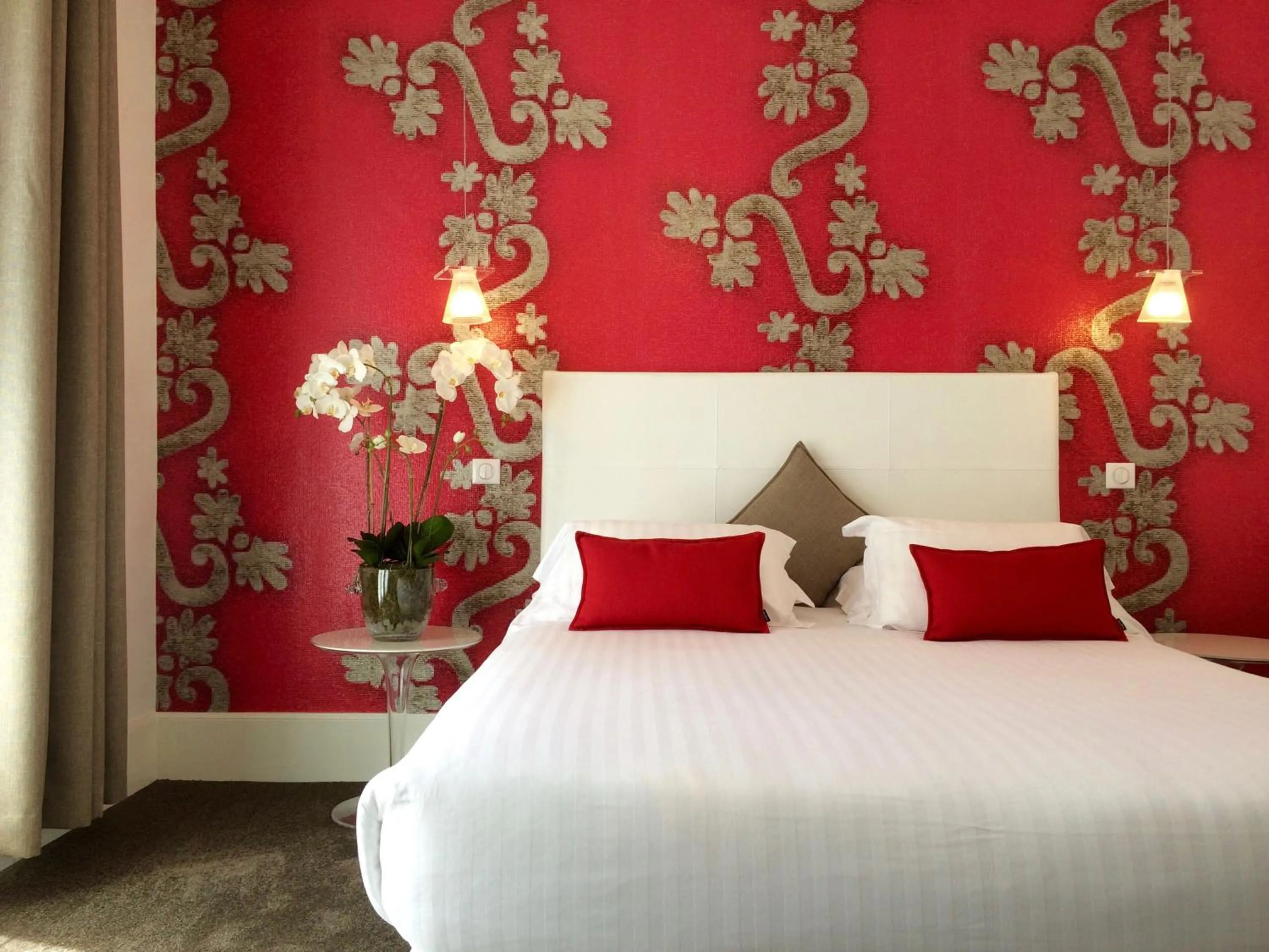 Decorative detail, Bed in Hotel Villa Rose