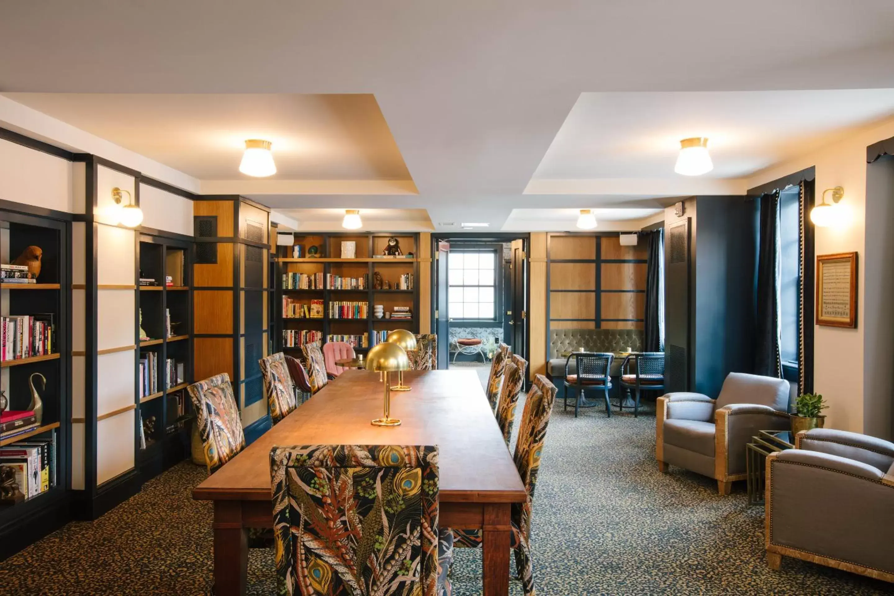 Library in Hotel Clermont Atlanta, by Oliver Library in Hotel Clermont Atlanta, by Oliver
