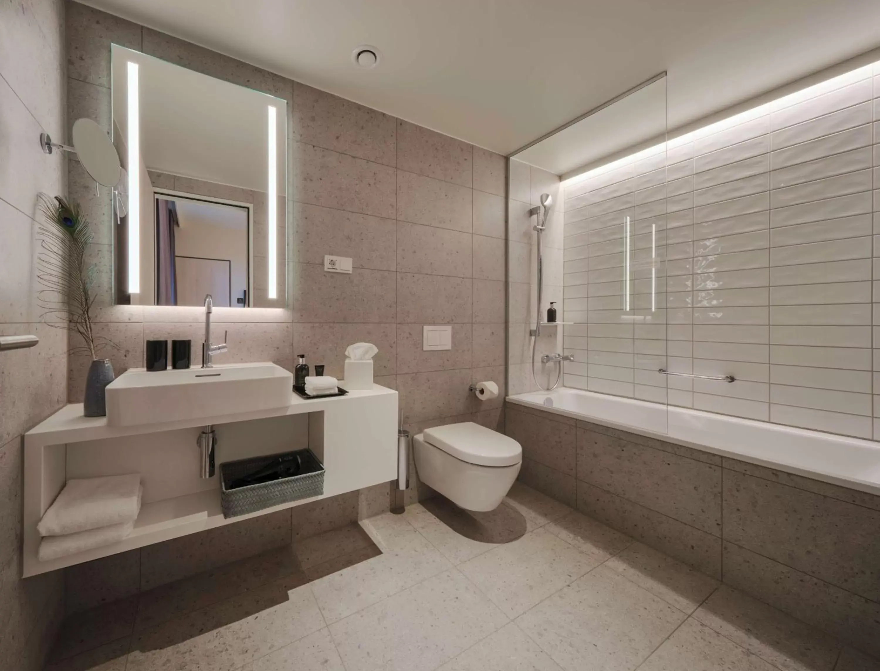Bathroom in Adina Apartment Hotel Cologne Bathroom in Adina Apartment Hotel Cologne