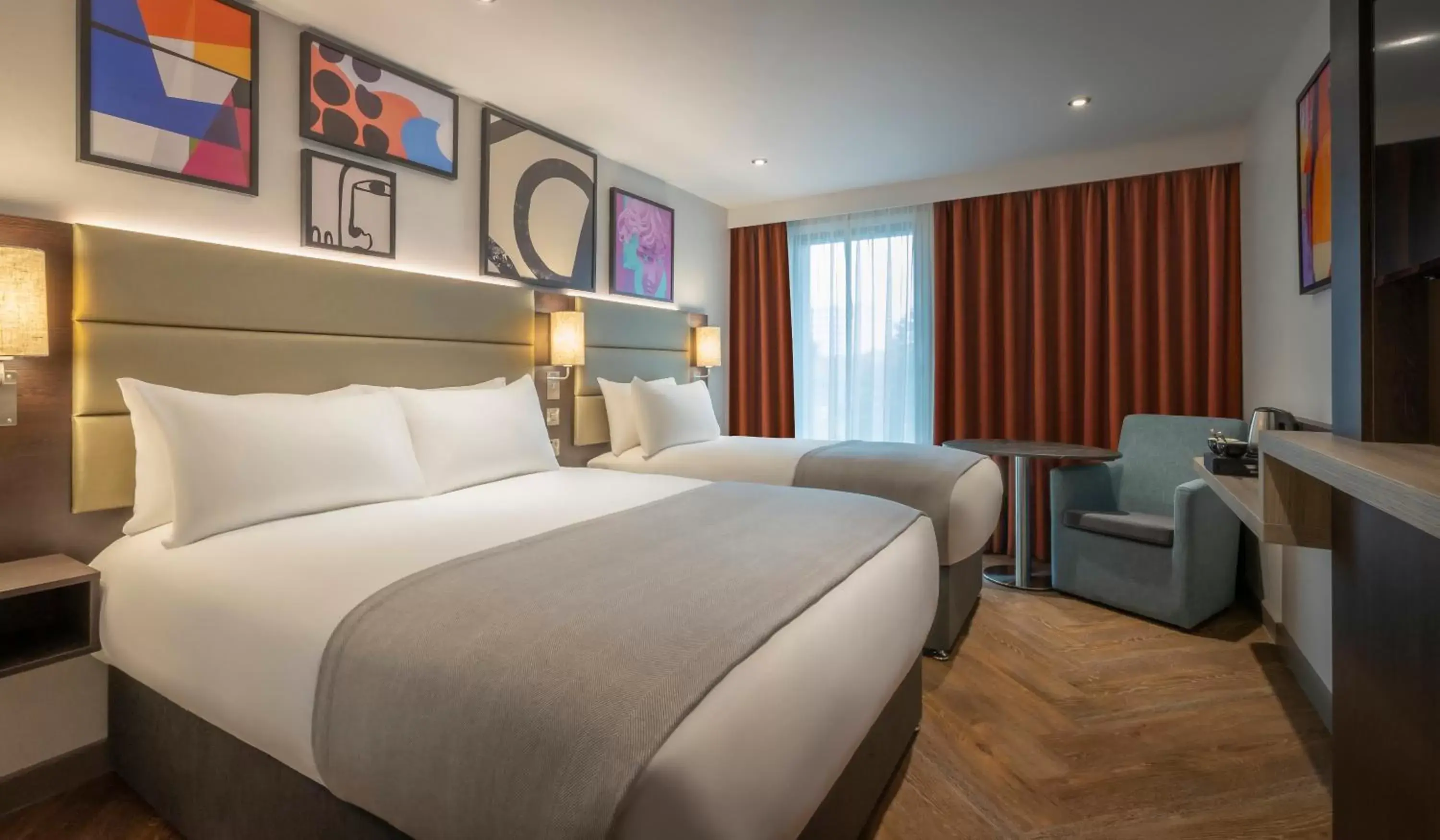 Bedroom, Bed in Maldron Hotel Finsbury Park, London Bedroom, Bed in Maldron Hotel Finsbury Park, London