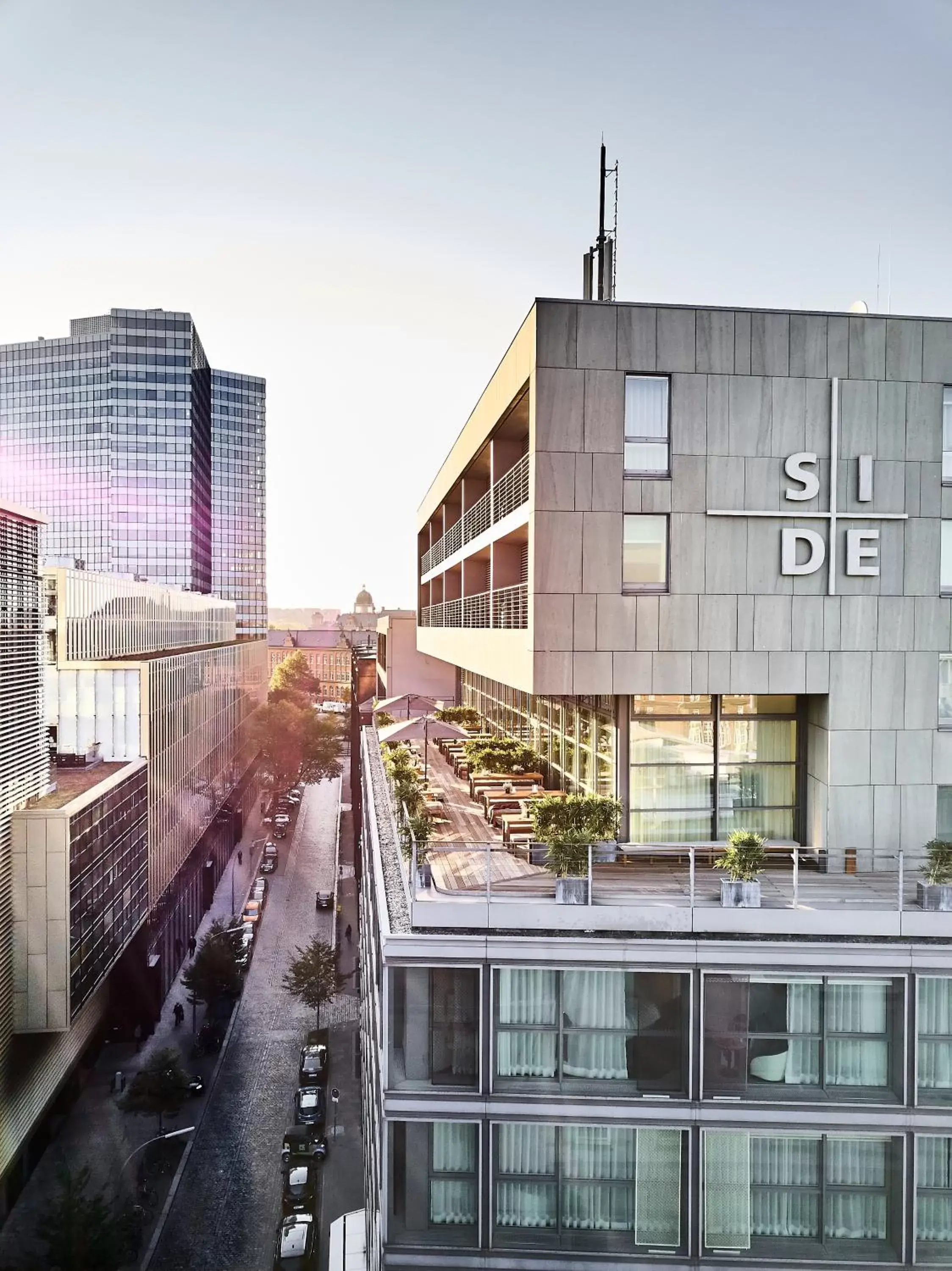 Bird's eye view in SIDE, Hamburg, a Member of Design Hotels Bird's eye view in SIDE, Hamburg, a Member of Design Hotels