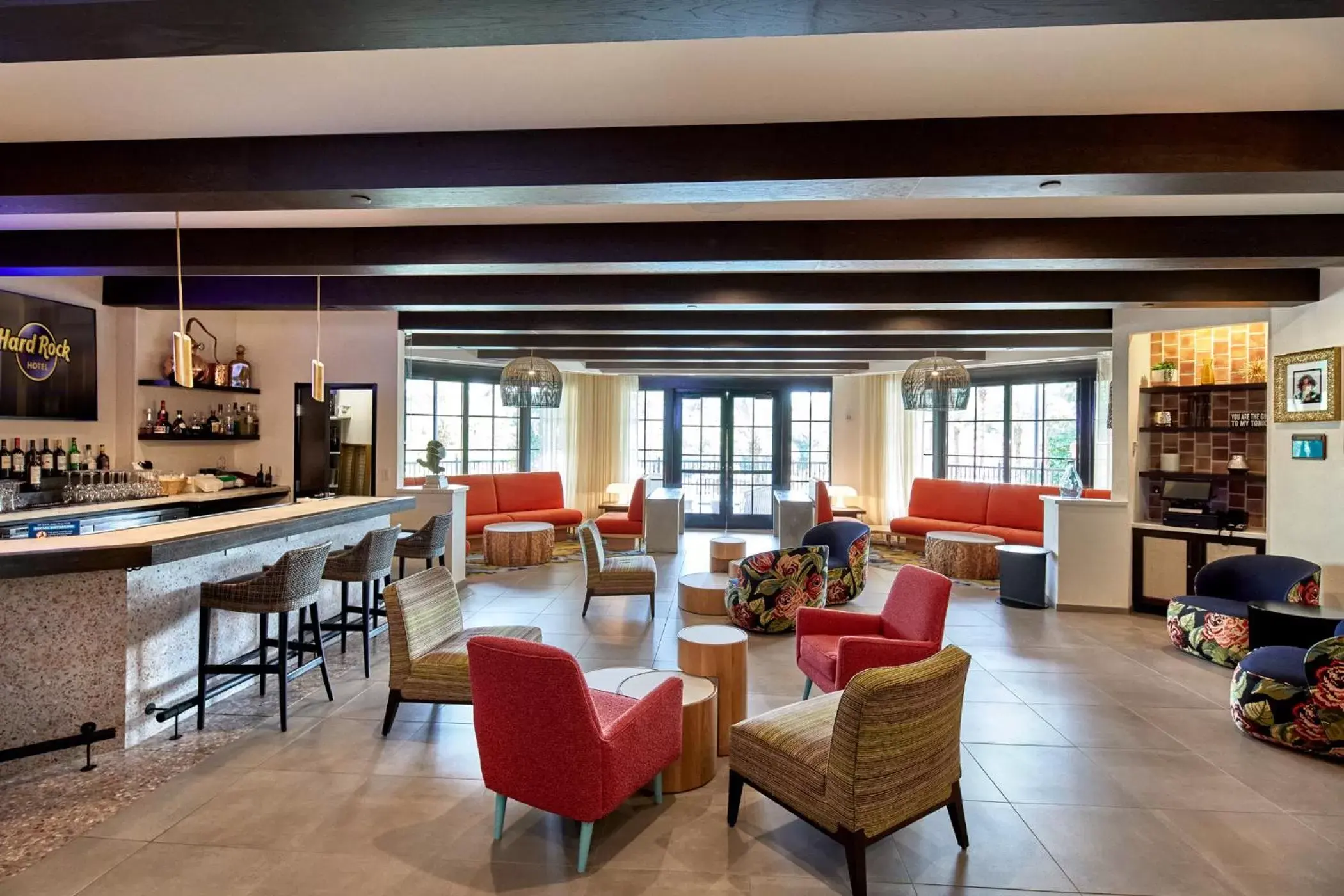 Lounge or bar in Universal's Hard Rock Hotel® Lounge or bar in Universal's Hard Rock Hotel®