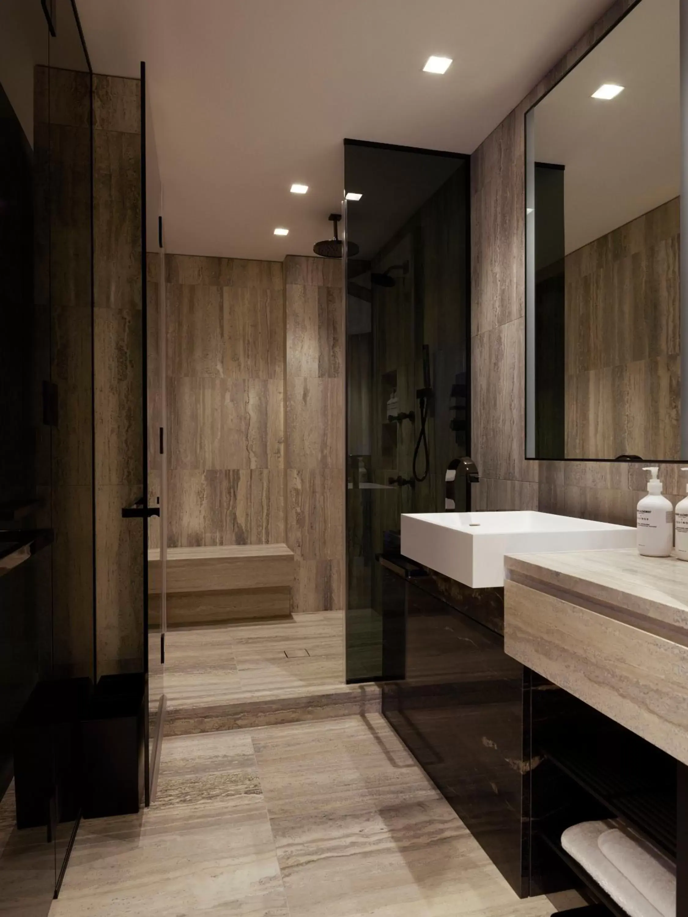 Bathroom in Equinox Hotel New York Bathroom in Equinox Hotel New York