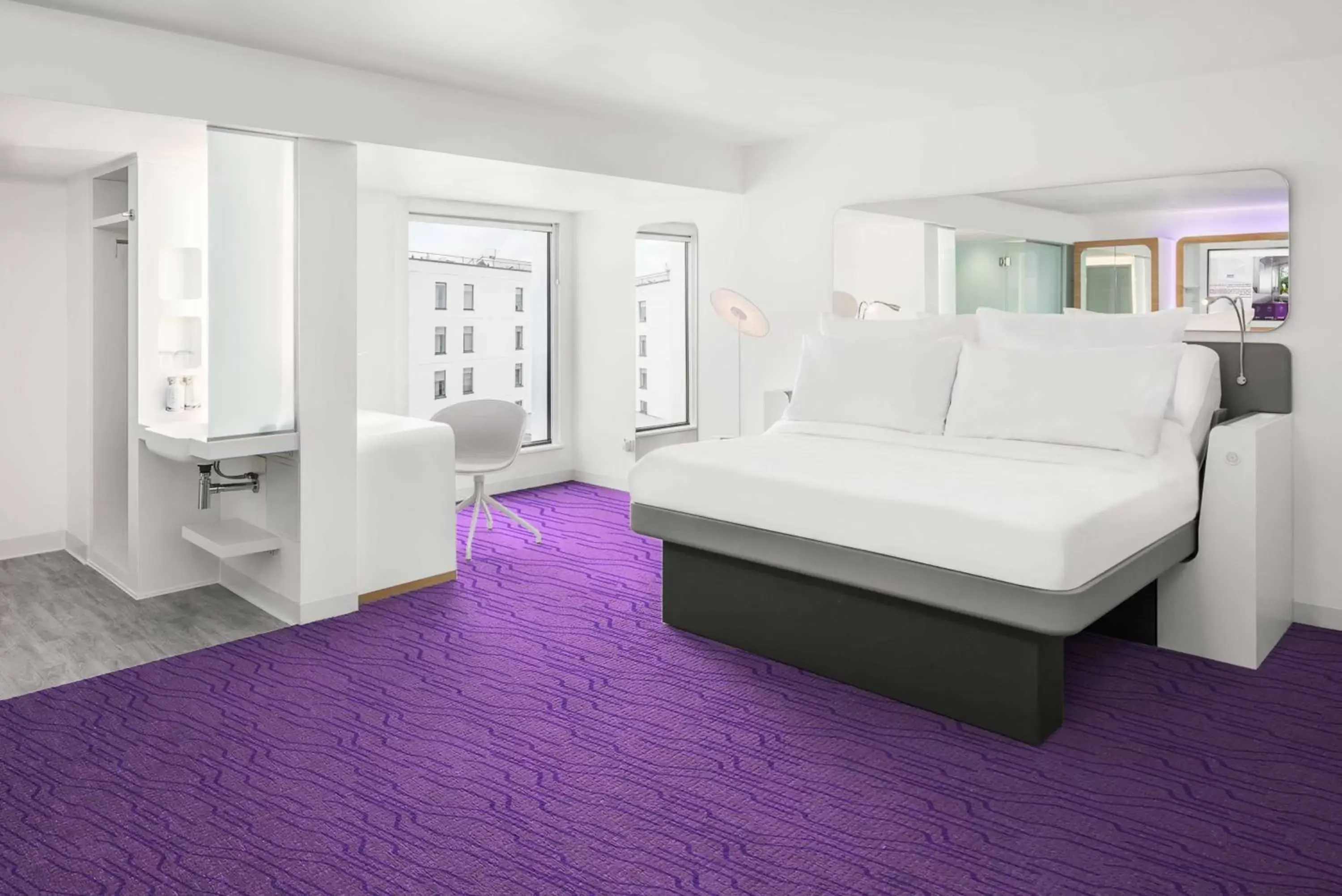 Bedroom, Bed in YOTEL Edinburgh Bedroom, Bed in YOTEL Edinburgh