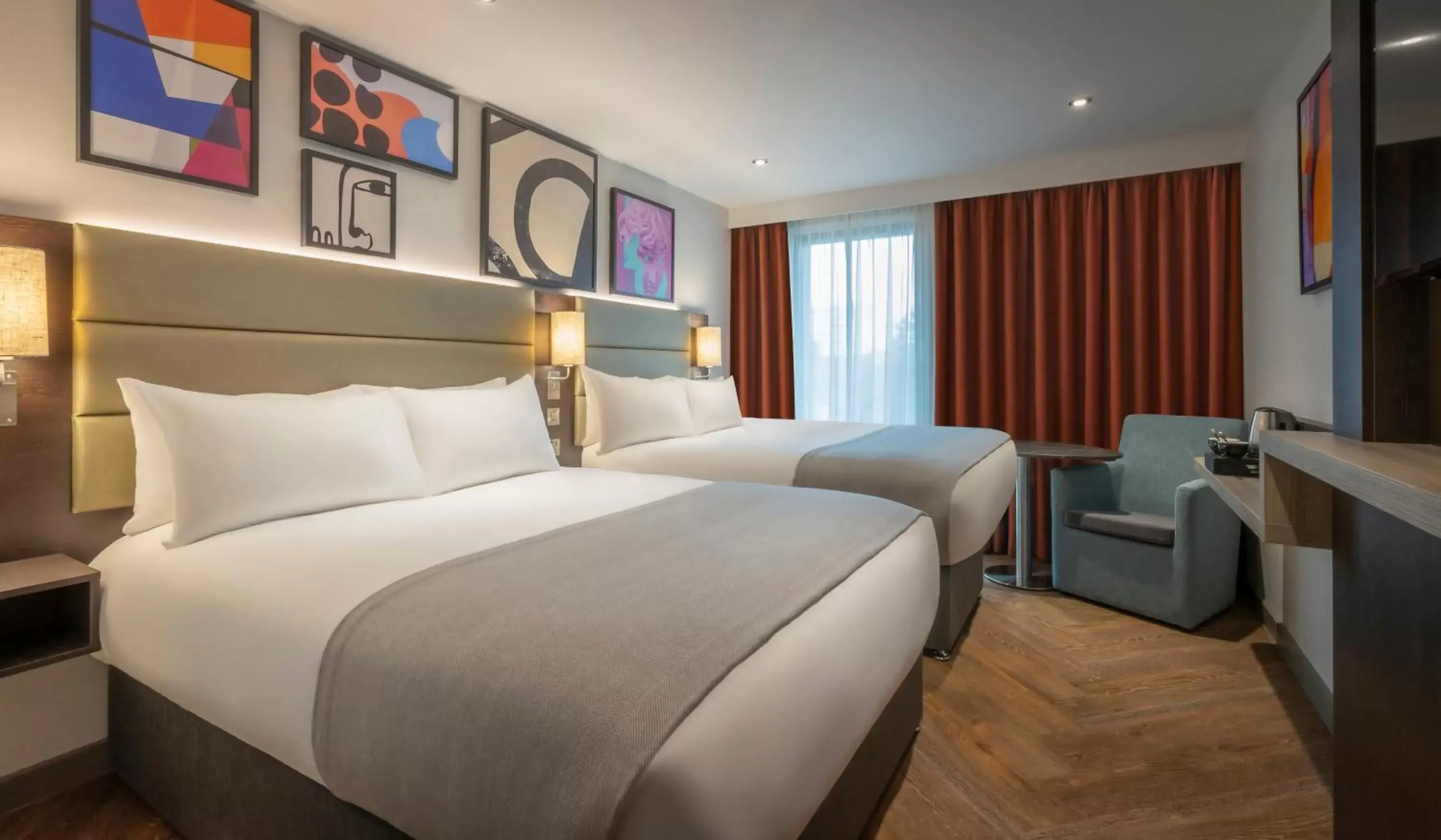 Bedroom, Bed in Maldron Hotel Finsbury Park, London Bedroom, Bed in Maldron Hotel Finsbury Park, London