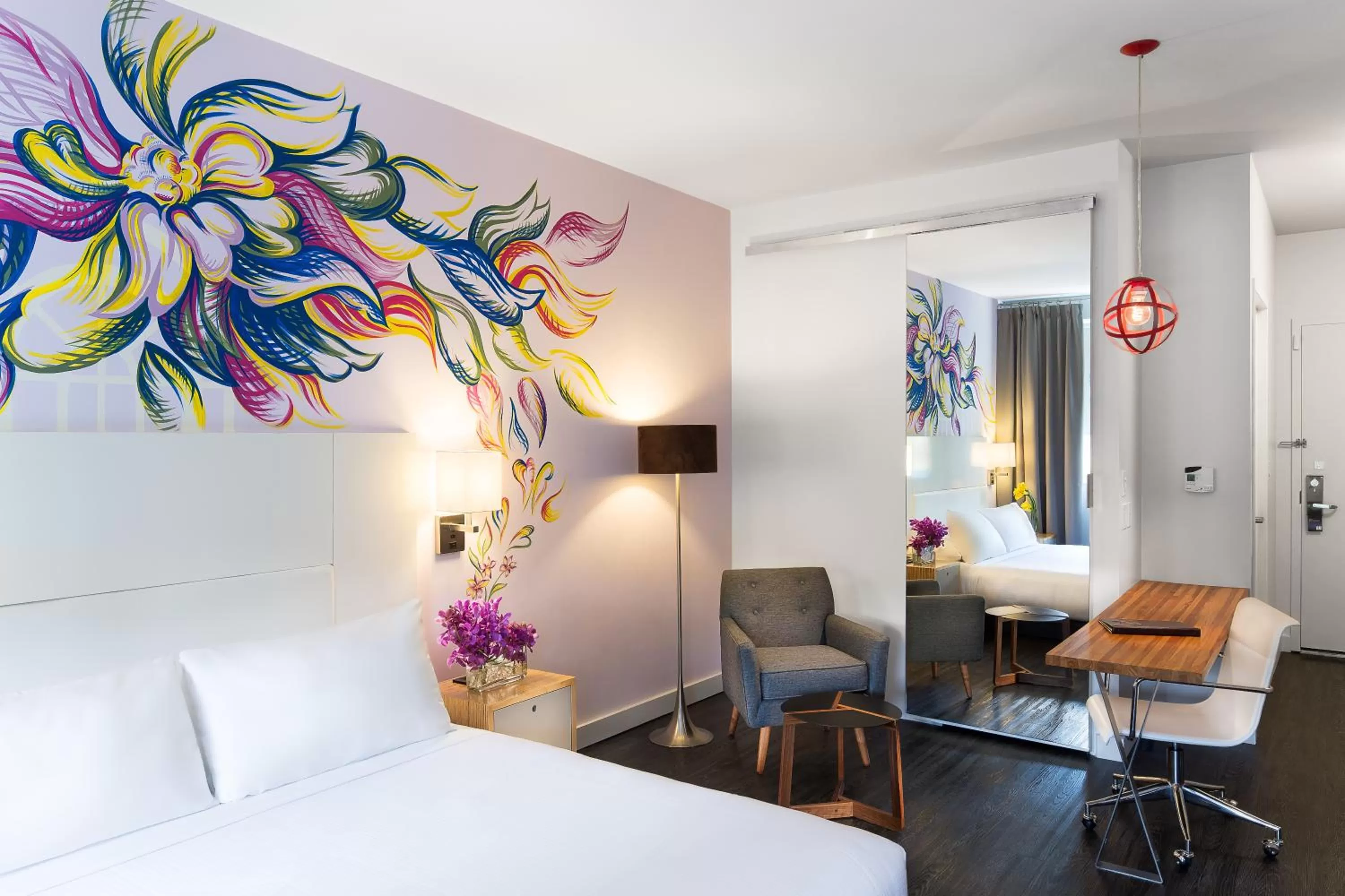 Photo of the whole room, Bed in NU Hotel