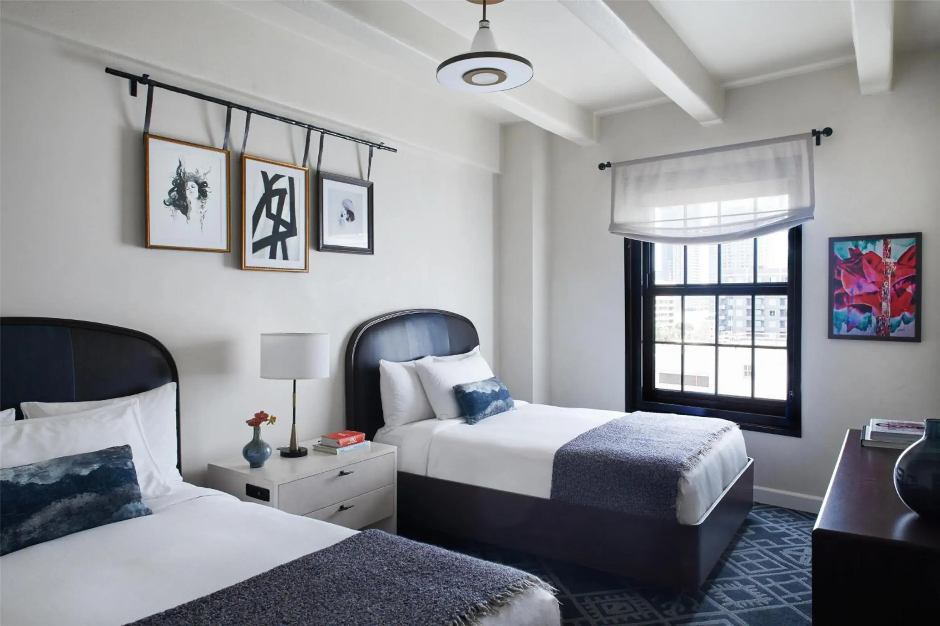 Bedroom, Bed in Hotel Figueroa, Unbound Collection by Hyatt Bedroom, Bed in Hotel Figueroa, Unbound Collection by Hyatt