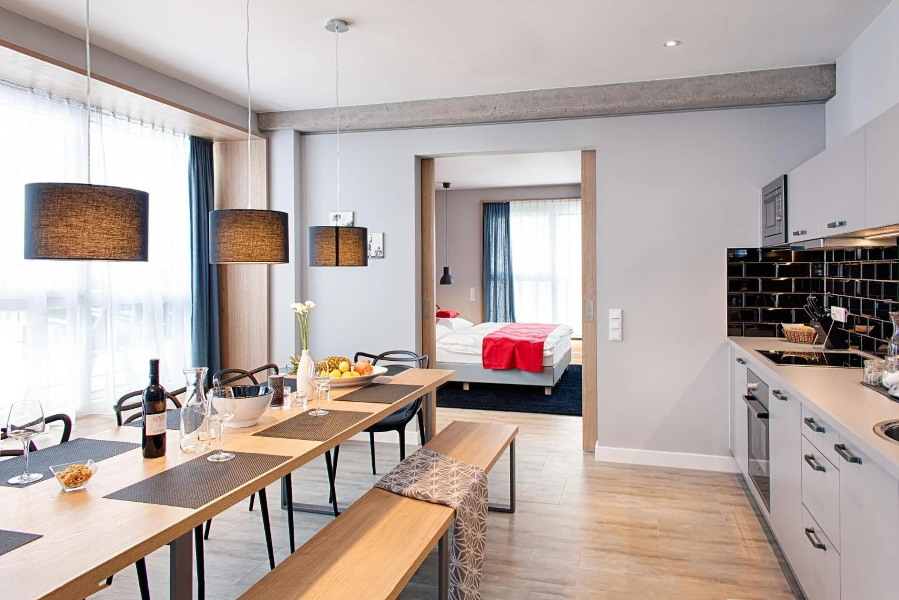 Dining area in MLOFT Apartments München Dining area in MLOFT Apartments München
