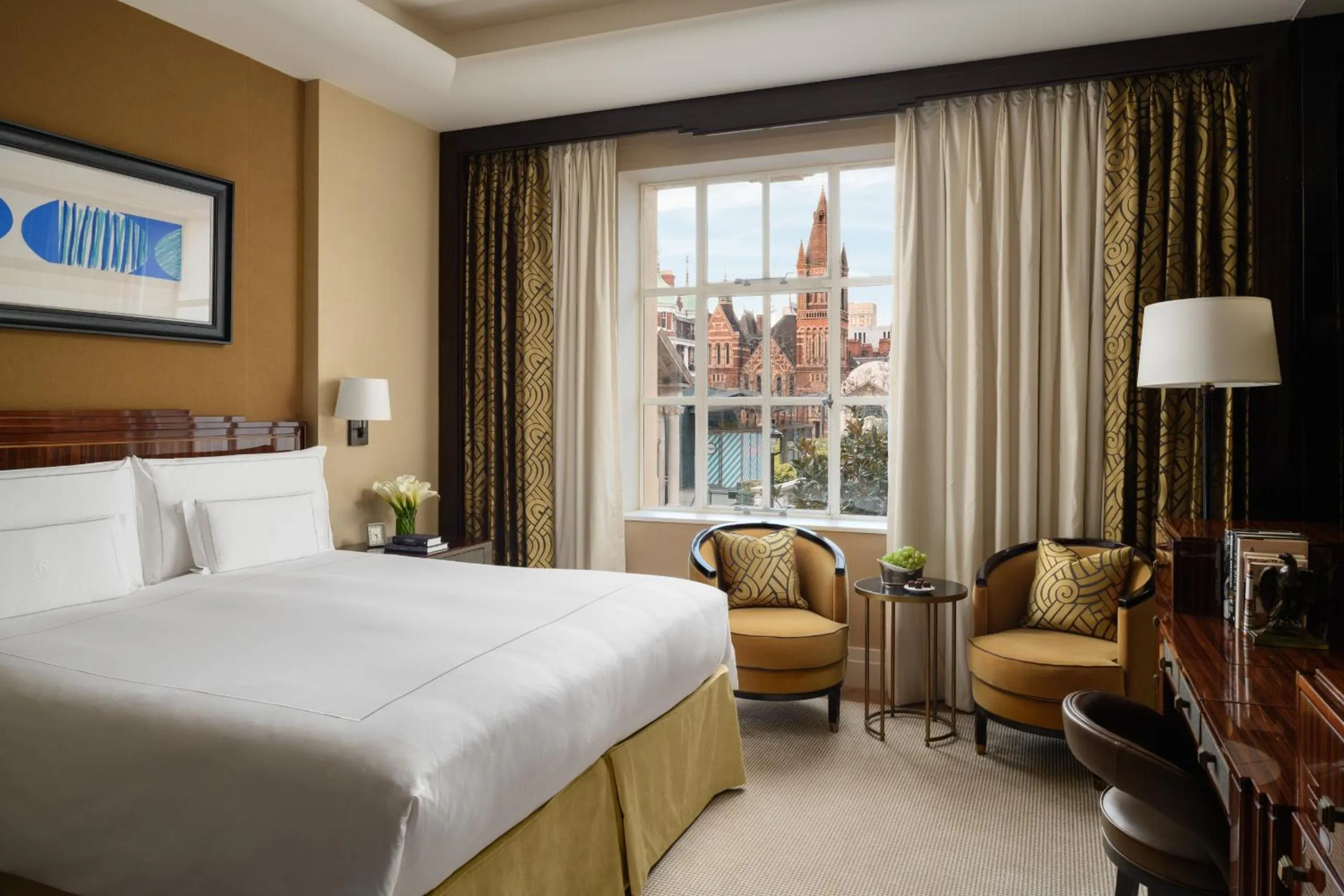 Bedroom, Bed in The Beaumont Mayfair