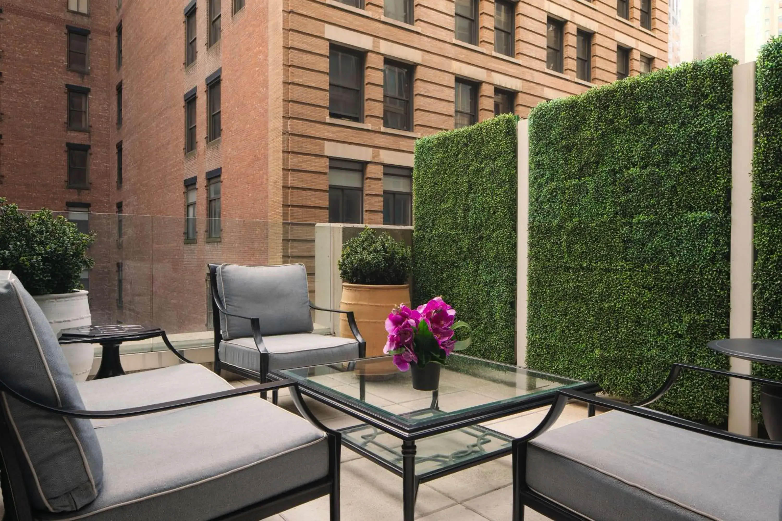Patio in The Beekman, A Thompson Hotel, by Hyatt Patio in The Beekman, A Thompson Hotel, by Hyatt