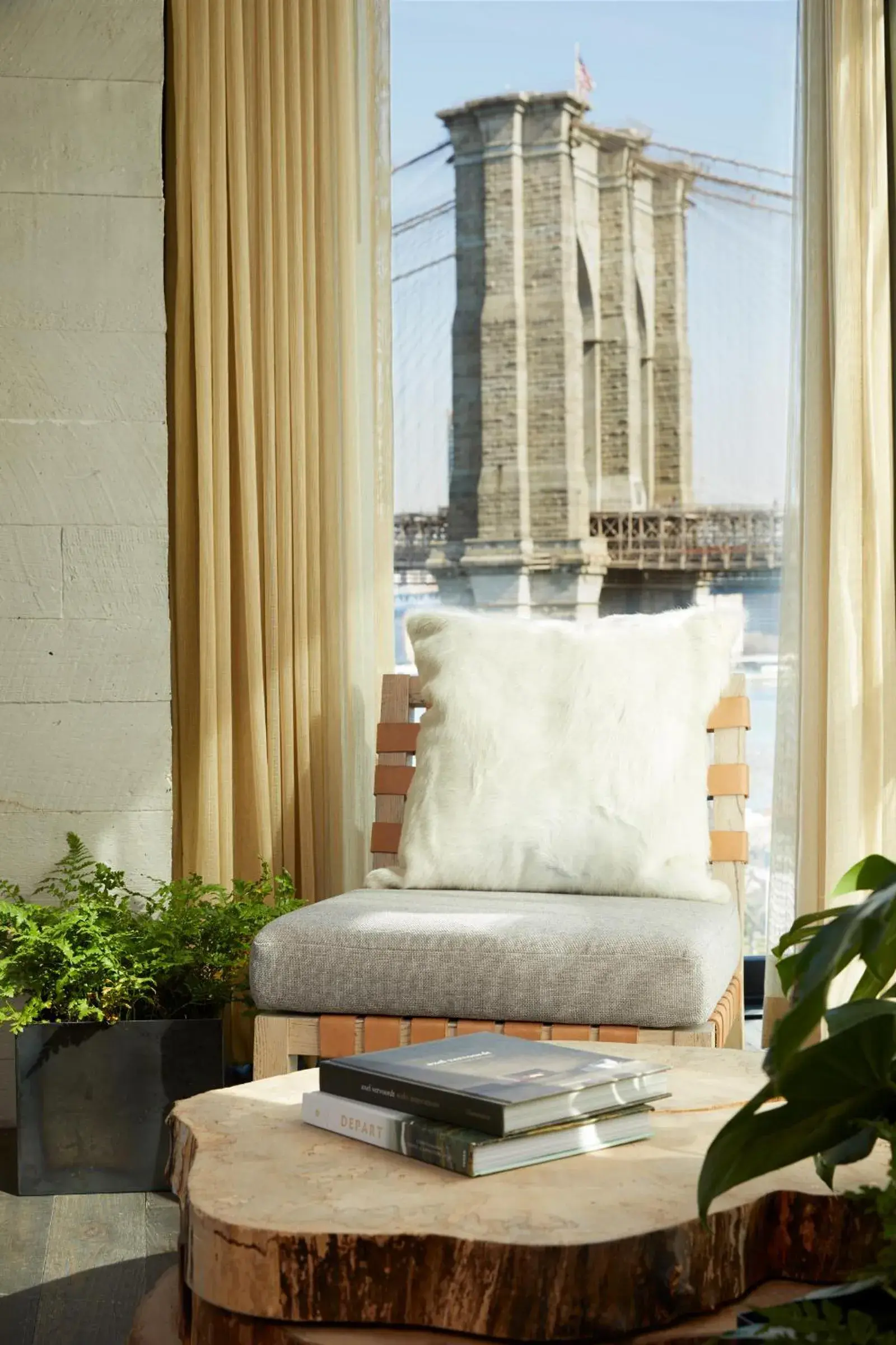 Seating area in 1 Hotel Brooklyn Bridge Seating area in 1 Hotel Brooklyn Bridge