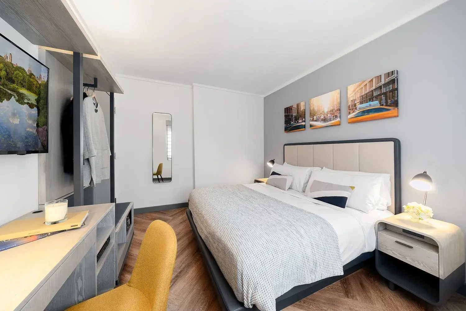 Bedroom, Bed in Citadines Connect Fifth Avenue New York Bedroom, Bed in Citadines Connect Fifth Avenue New York