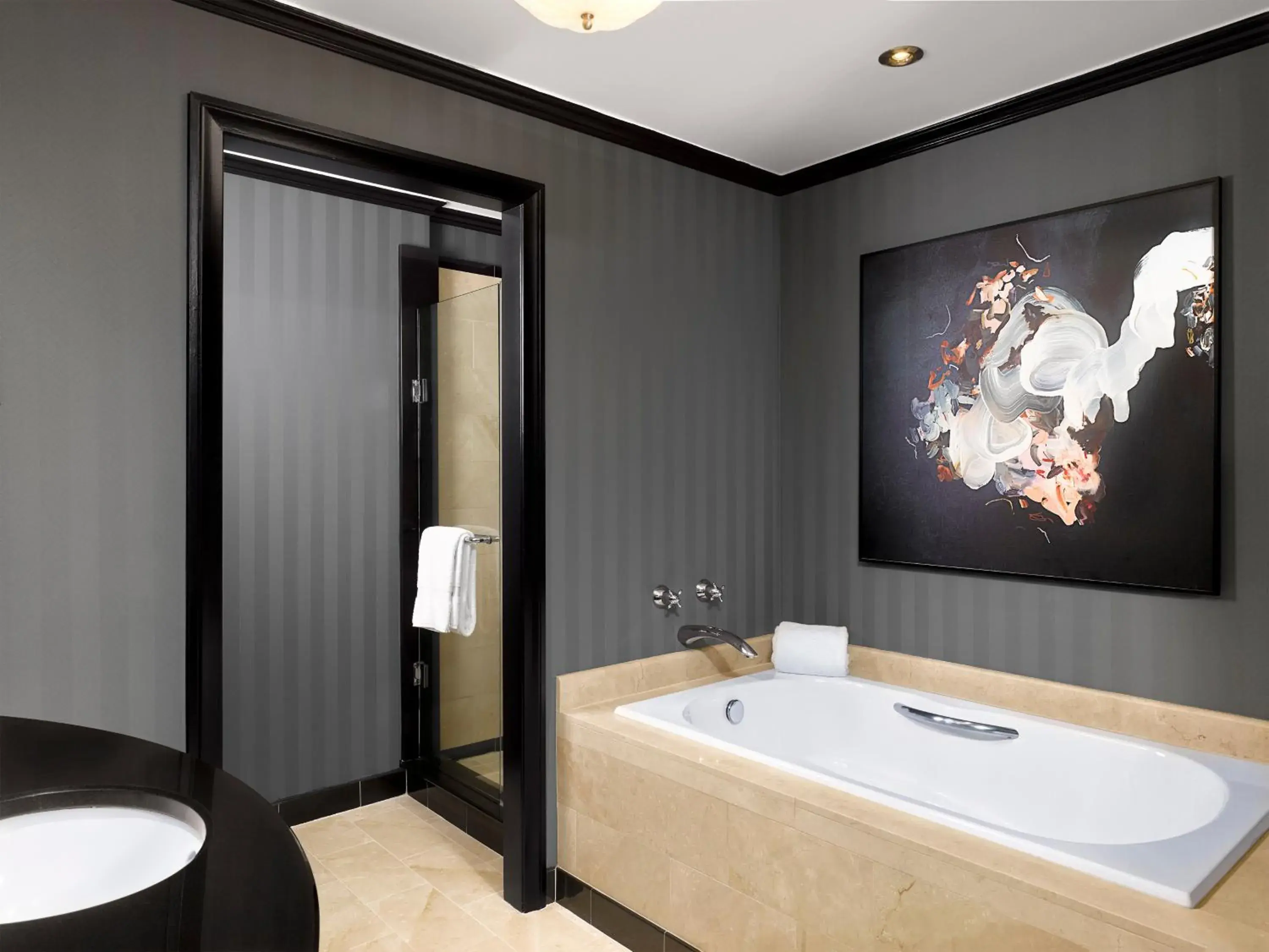 Bathroom, Bed in InterContinental Buckhead Atlanta by IHG Bathroom, Bed in InterContinental Buckhead Atlanta by IHG