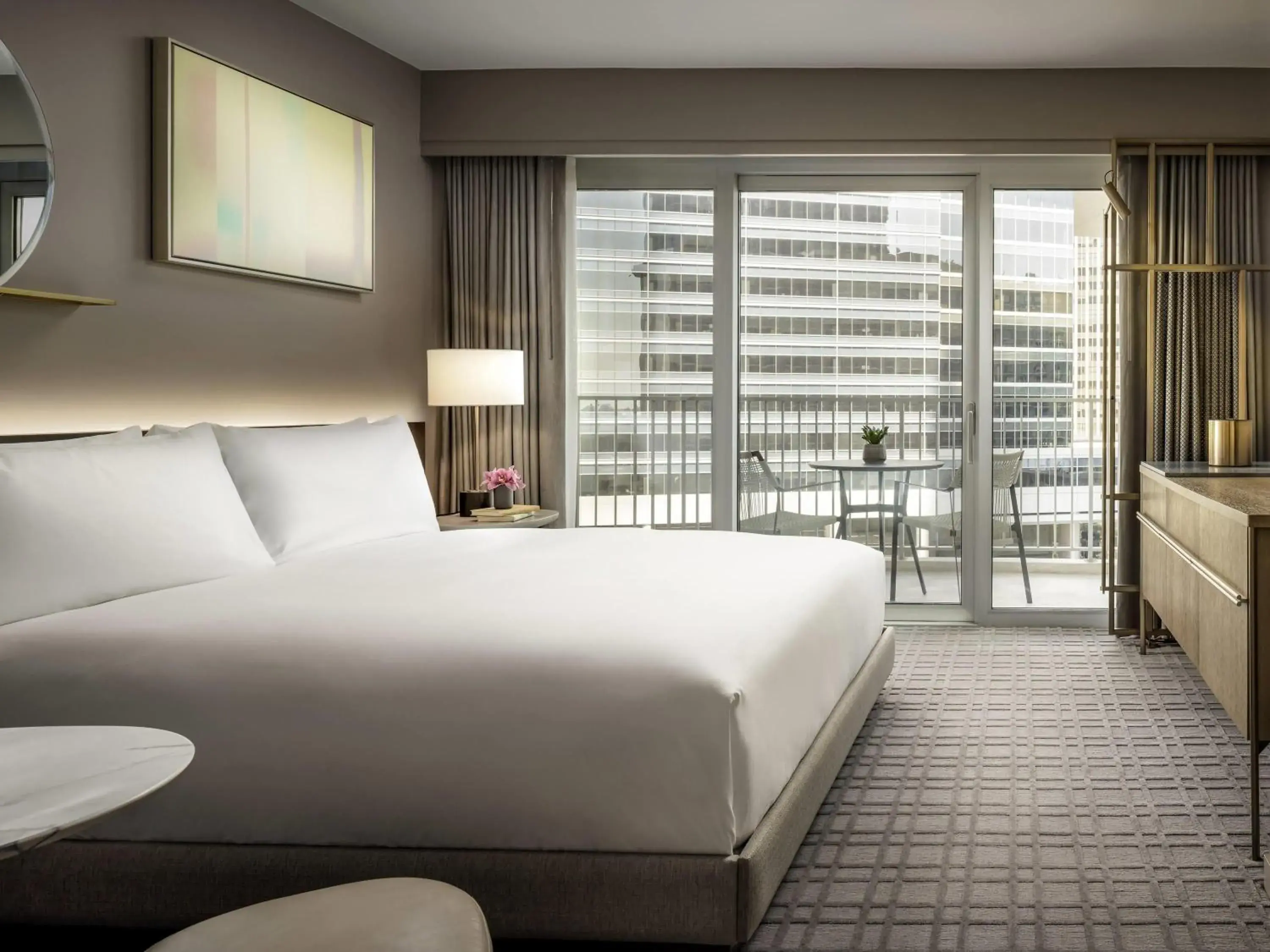 Bedroom, Bed in Fairmont Century Plaza Los Angeles at Beverly Hills Bedroom, Bed in Fairmont Century Plaza Los Angeles at Beverly Hills