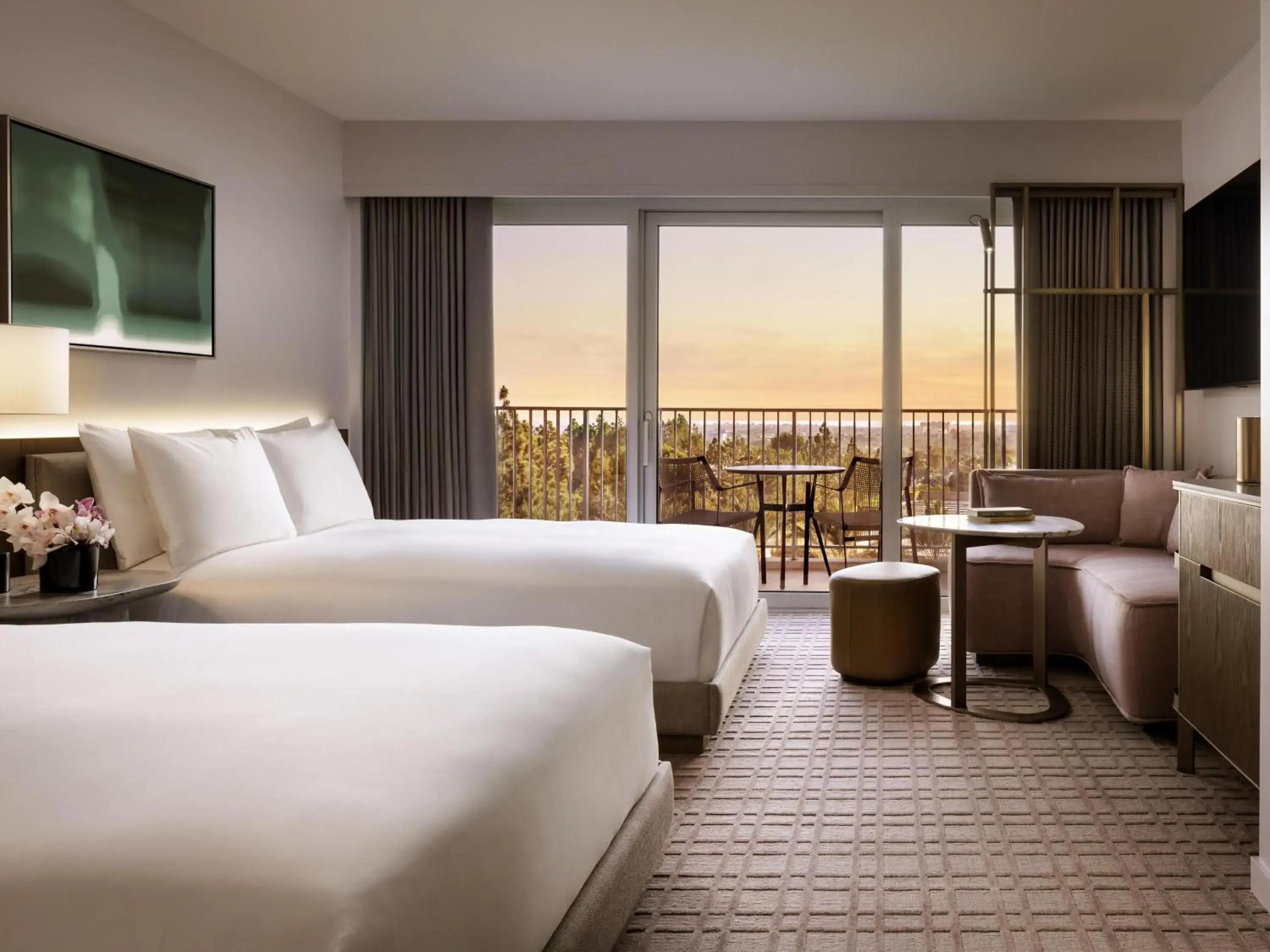 Bedroom, Bed in Fairmont Century Plaza Los Angeles at Beverly Hills Bedroom, Bed in Fairmont Century Plaza Los Angeles at Beverly Hills