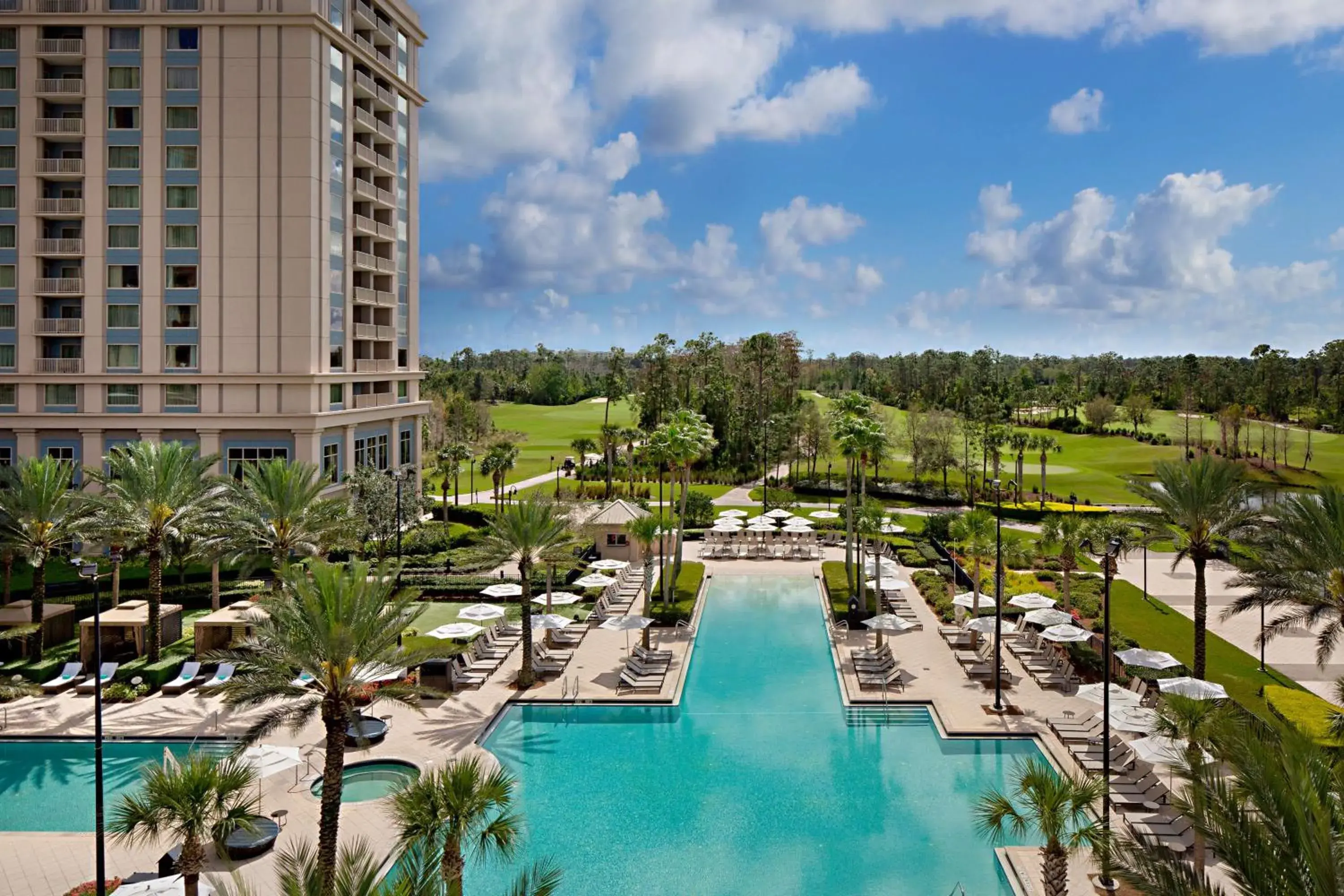 Pool view in Waldorf Astoria Orlando - An Official Walt Disney World Hotel Pool view in Waldorf Astoria Orlando - An Official Walt Disney World Hotel