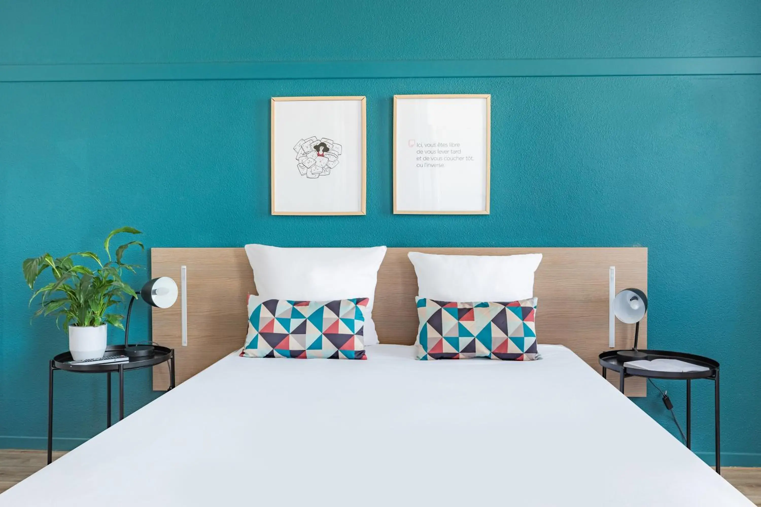 Bed in Appart'City Classic Paris La Villette Bed in Appart'City Classic Paris La Villette