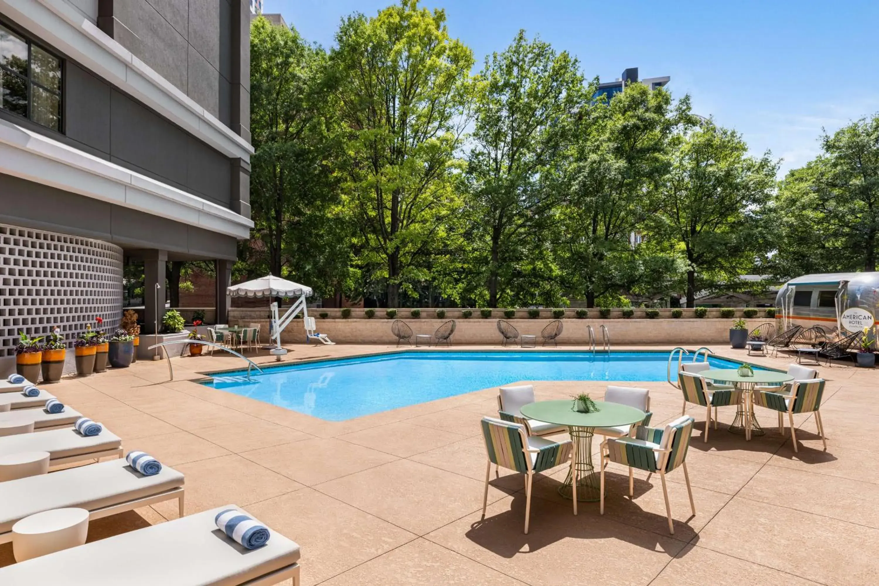 Pool view in The American Hotel Atlanta Downtown-a Doubletree by Hilton Pool view in The American Hotel Atlanta Downtown-a Doubletree by Hilton