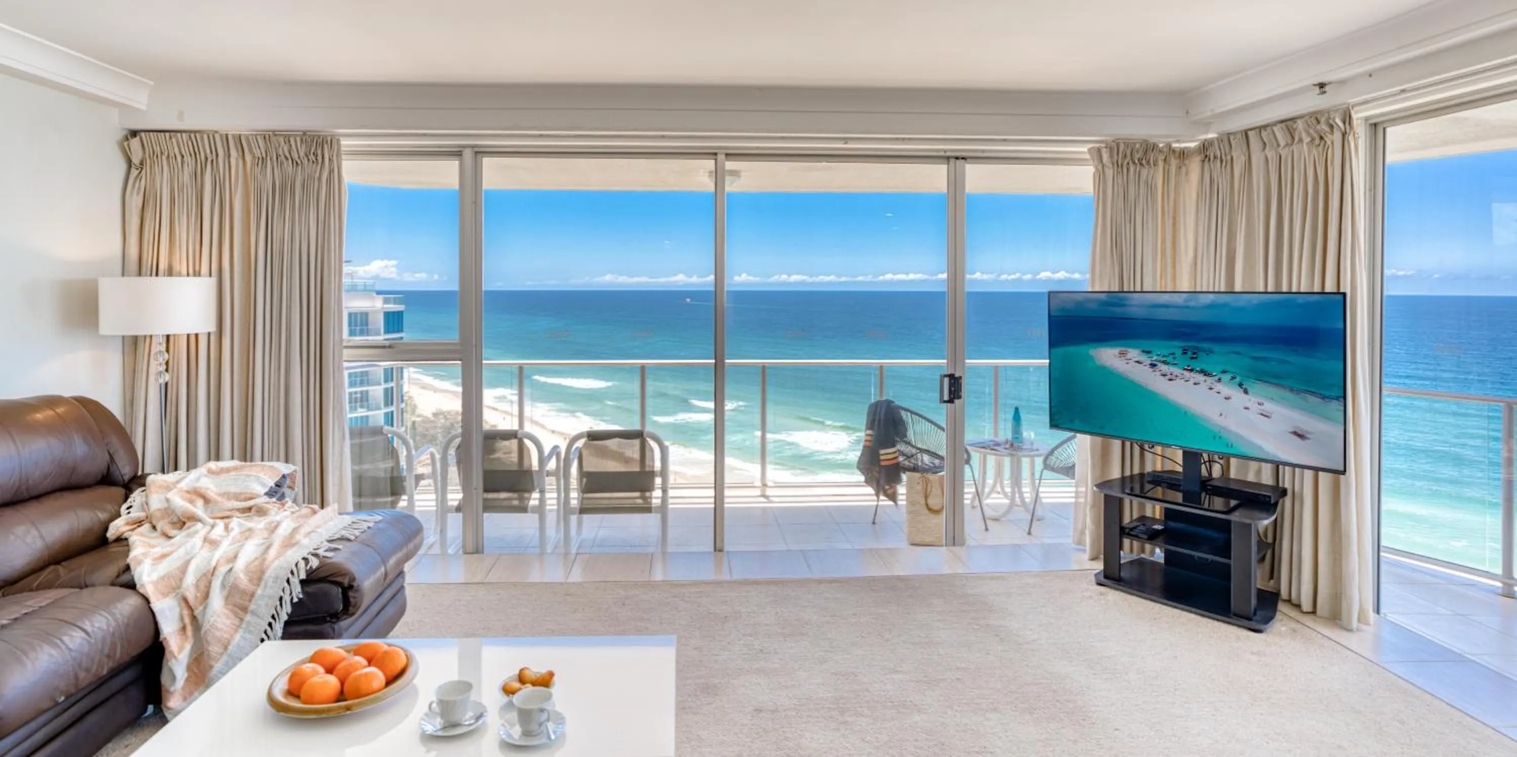 Living room in Talisman Beachside Broadbeach