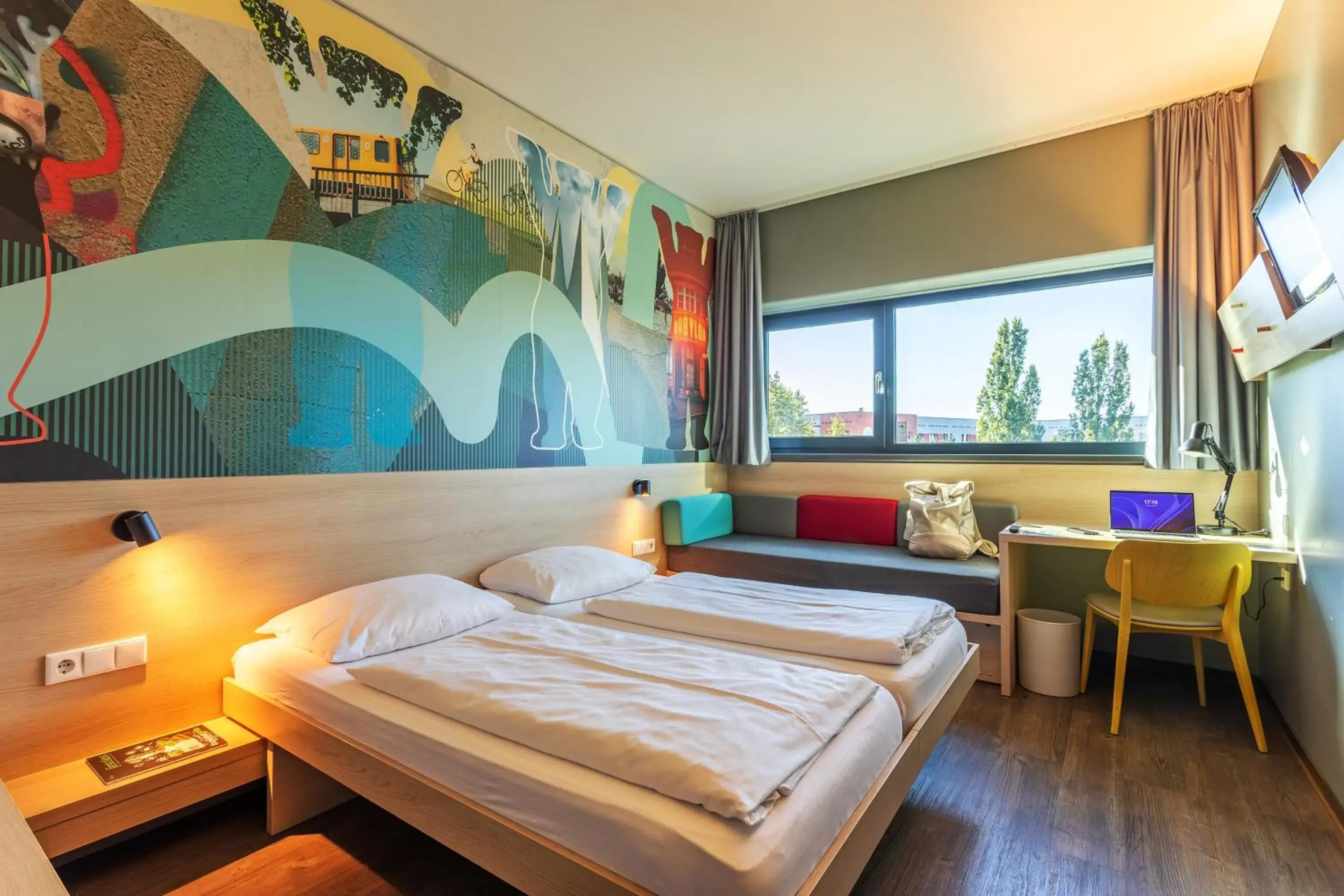 Bedroom, Bed in MEININGER Hotel Berlin Airport Bedroom, Bed in MEININGER Hotel Berlin Airport
