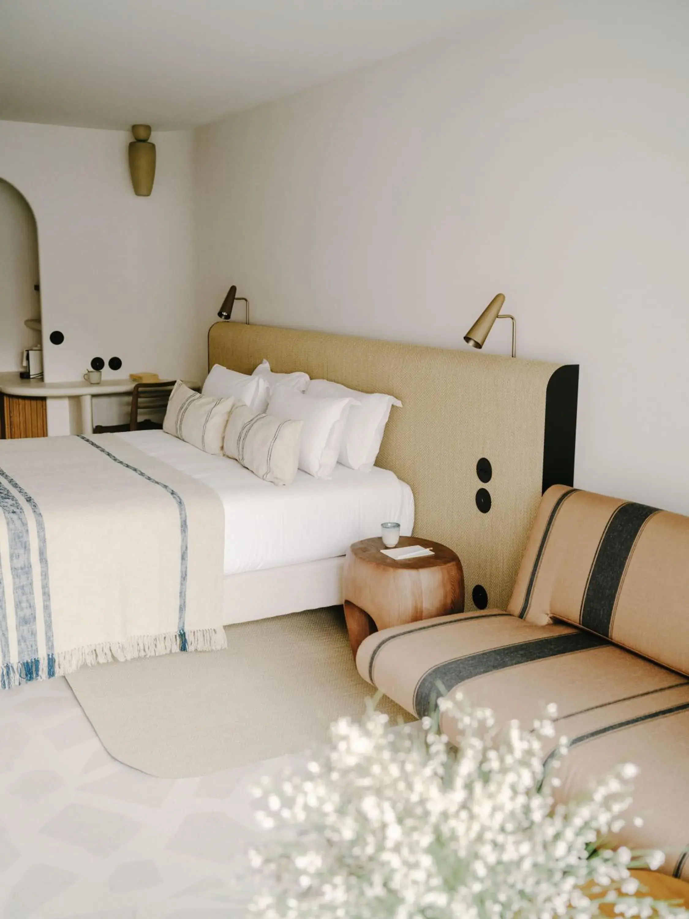 Bedroom, Bed in Hôtel & Spa Belle Plage Bedroom, Bed in Hôtel & Spa Belle Plage