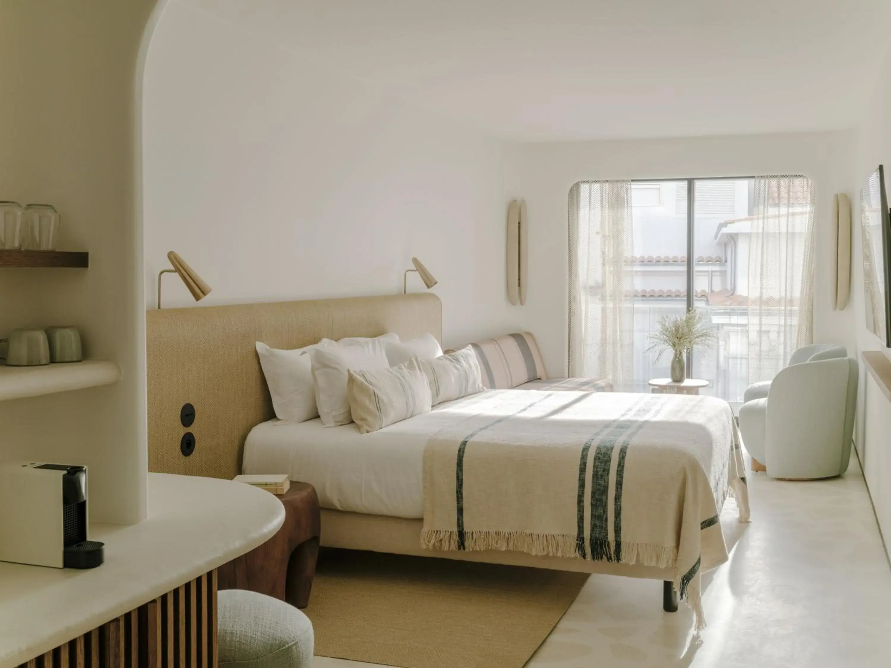 Bedroom, Bed in Hôtel & Spa Belle Plage Bedroom, Bed in Hôtel & Spa Belle Plage