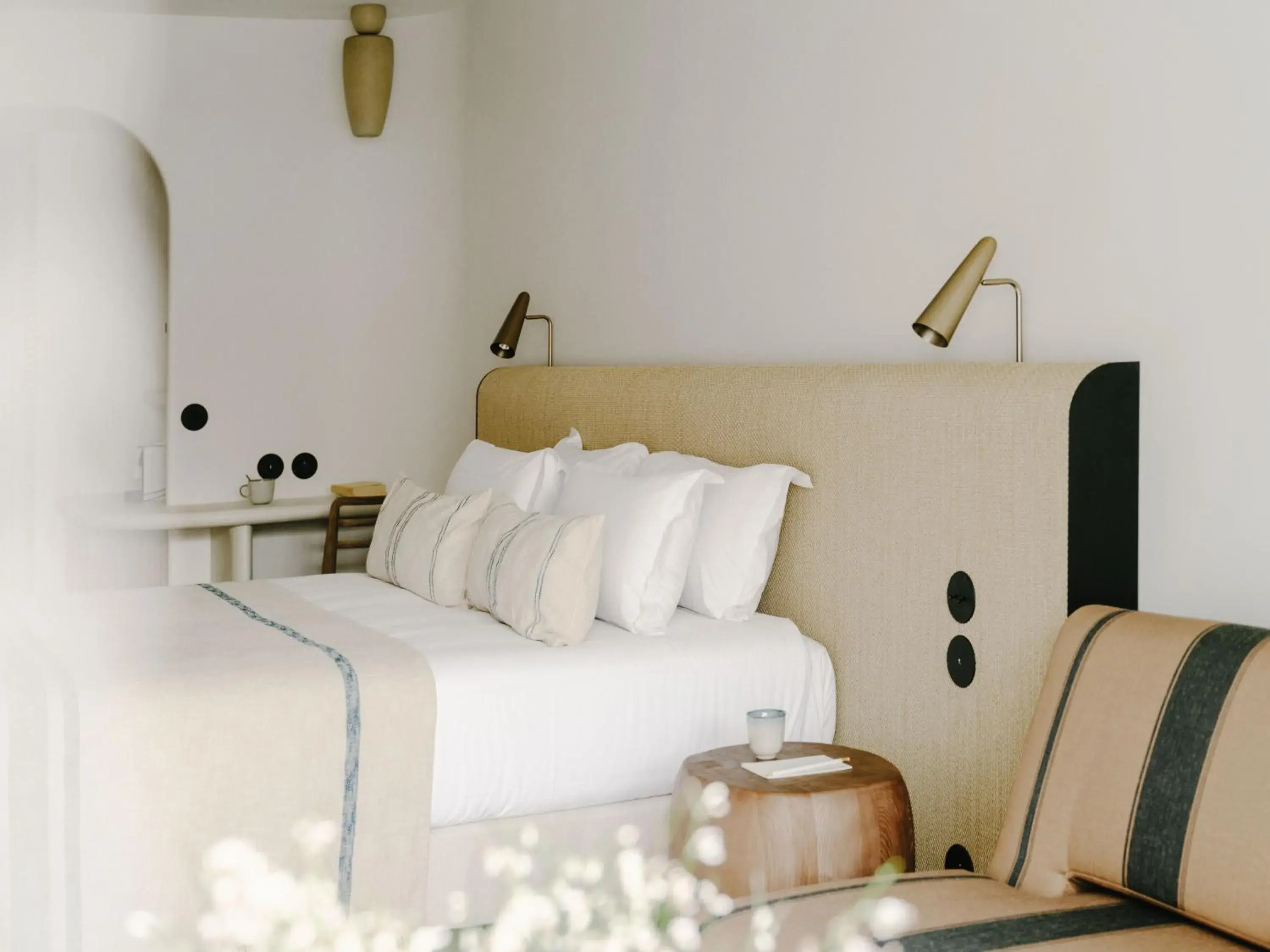 Bedroom, Bed in Hôtel & Spa Belle Plage Bedroom, Bed in Hôtel & Spa Belle Plage