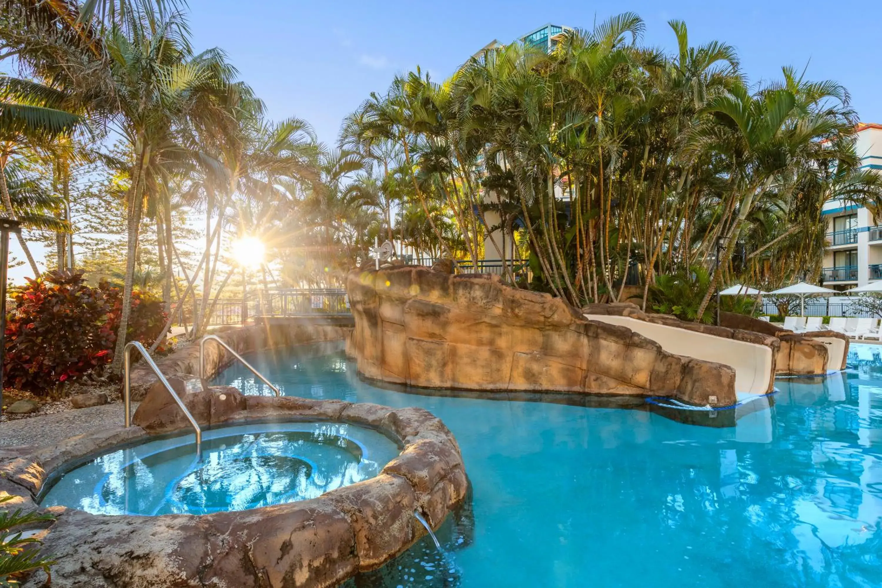 Swimming pool in Oaks Gold Coast Calypso Plaza Suites Swimming pool in Oaks Gold Coast Calypso Plaza Suites