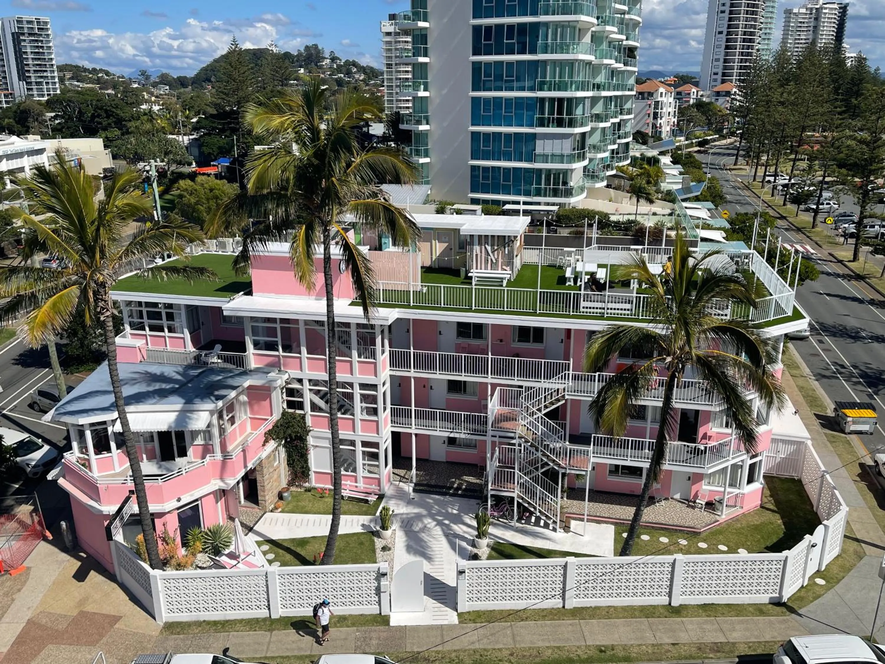 Property building in The Pink Hotel Coolangatta