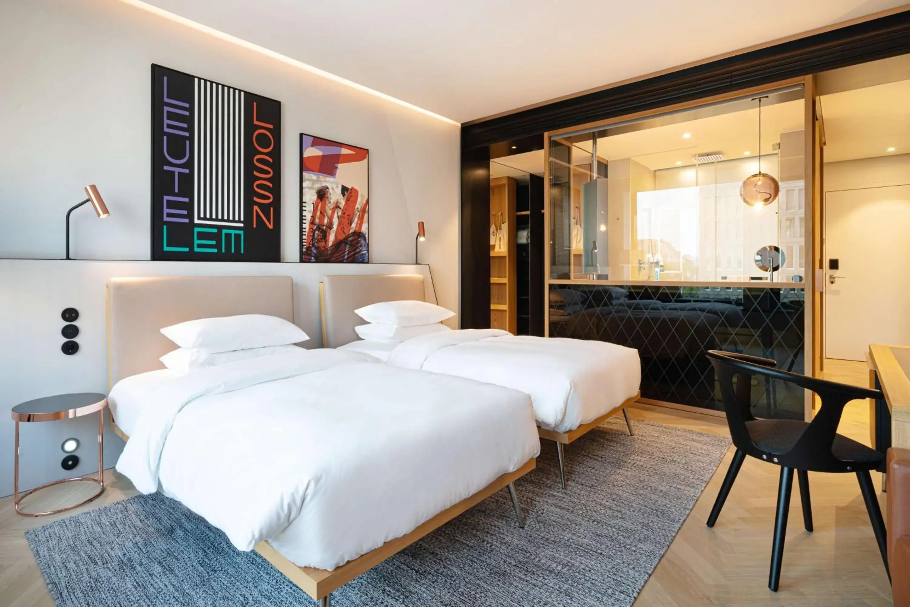 Bedroom, Bed in Andaz Munich Schwabinger Tor, By Hyatt Bedroom, Bed in Andaz Munich Schwabinger Tor, By Hyatt
