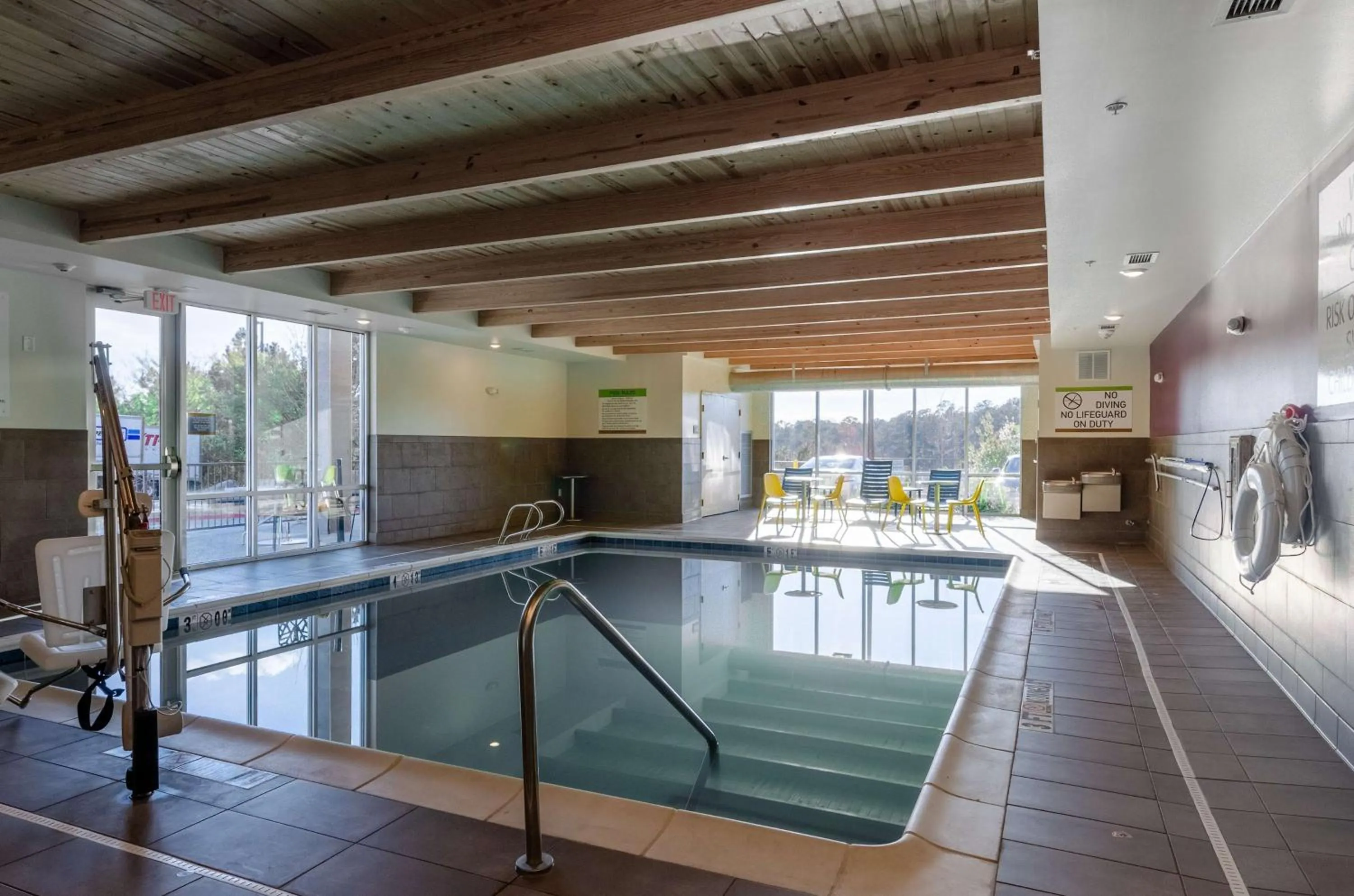 Pool view in Home2 Suites By Hilton Atlanta Camp Creek Parkway, Ga
