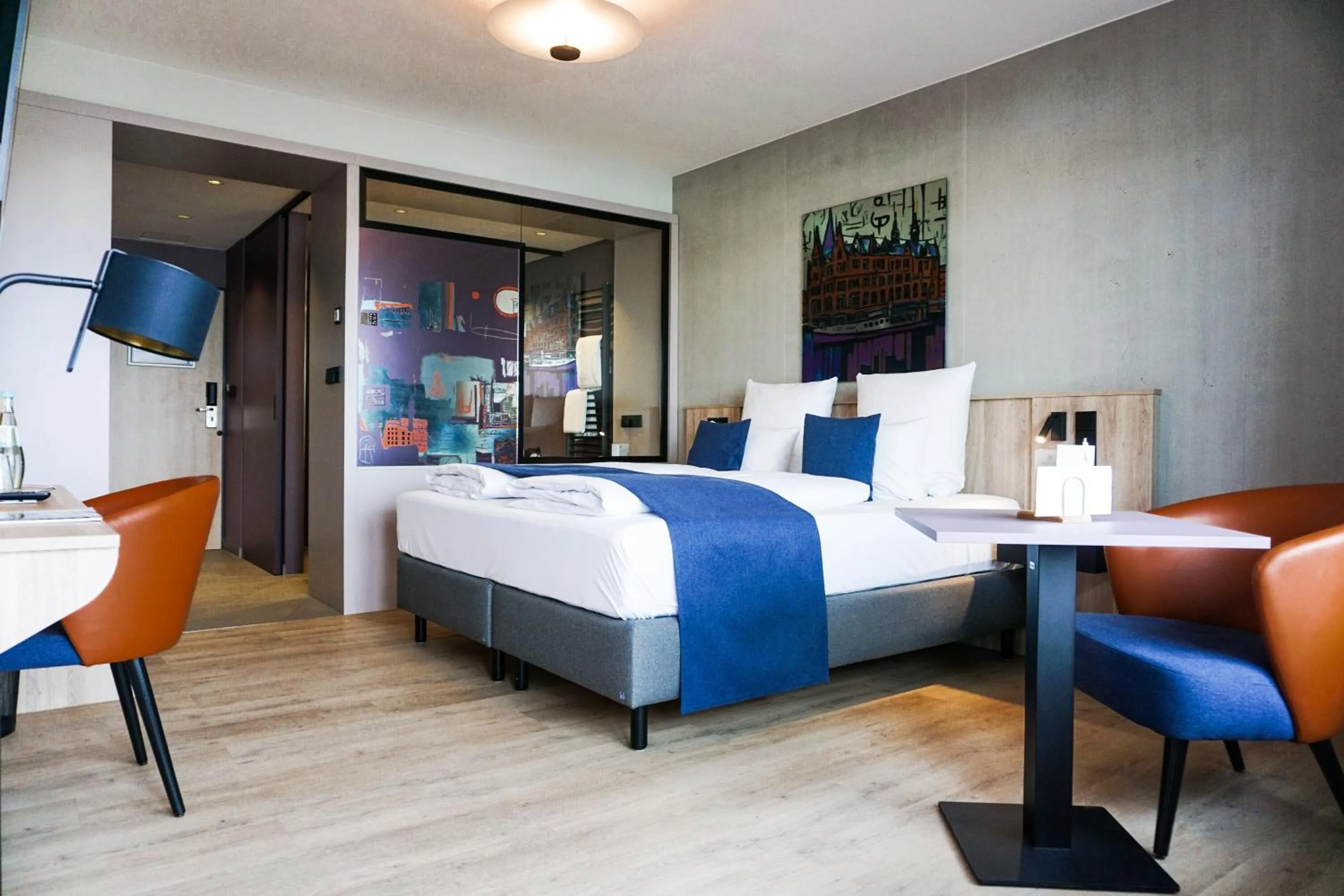 Photo of the whole room, Bed in Apartment-Hotel Hamburg Mitte