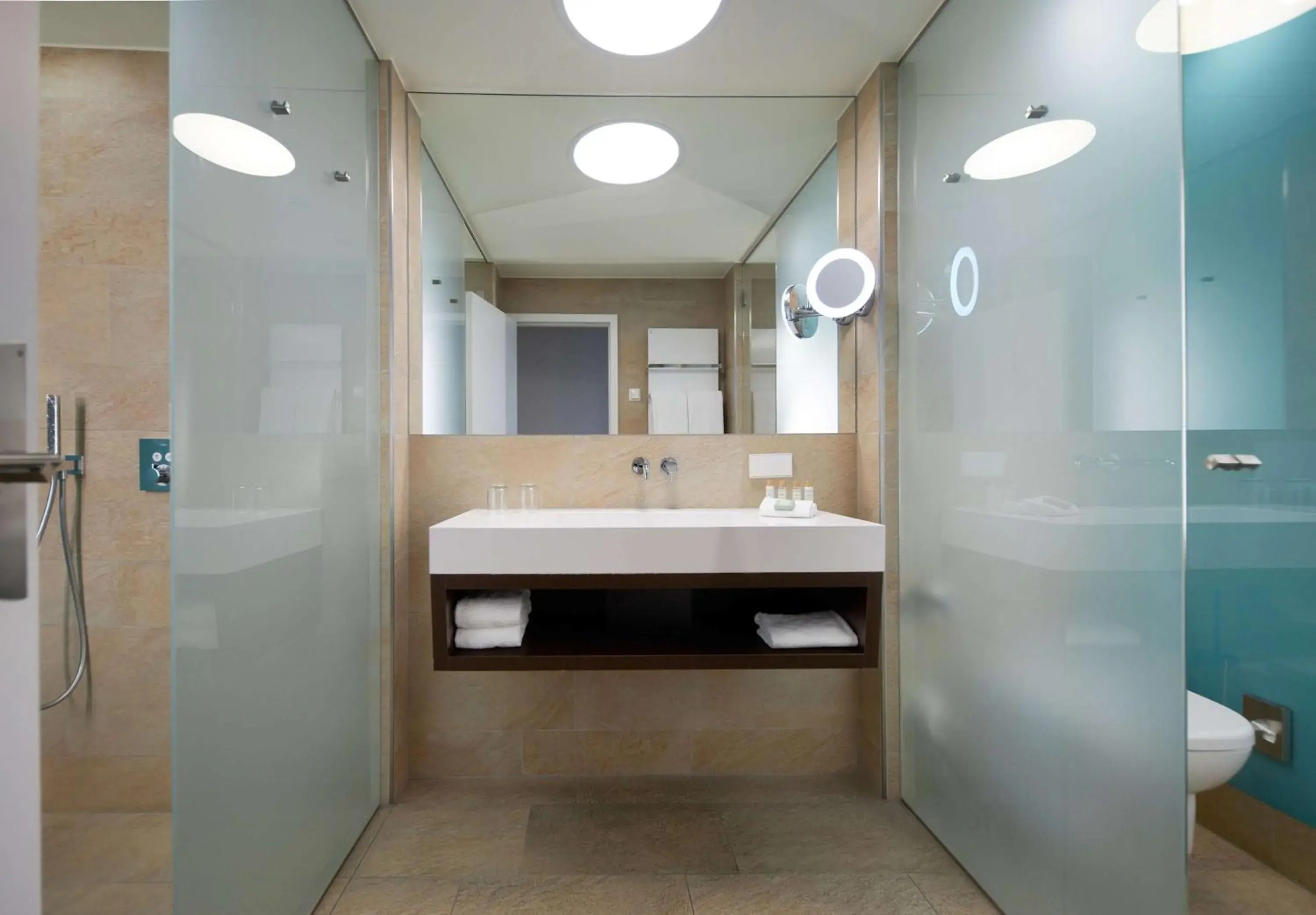 Bathroom in Wasserturm Hotel Cologne, Curio Collection by Hilton Bathroom in Wasserturm Hotel Cologne, Curio Collection by Hilton