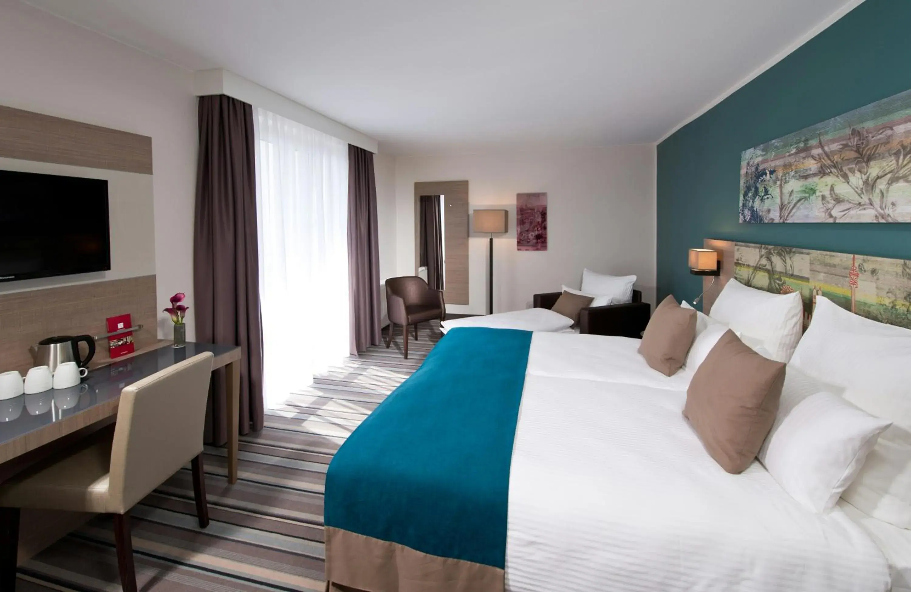 Bedroom, Bed in Leonardo Hotel Munich City Olympiapark Bedroom, Bed in Leonardo Hotel Munich City Olympiapark