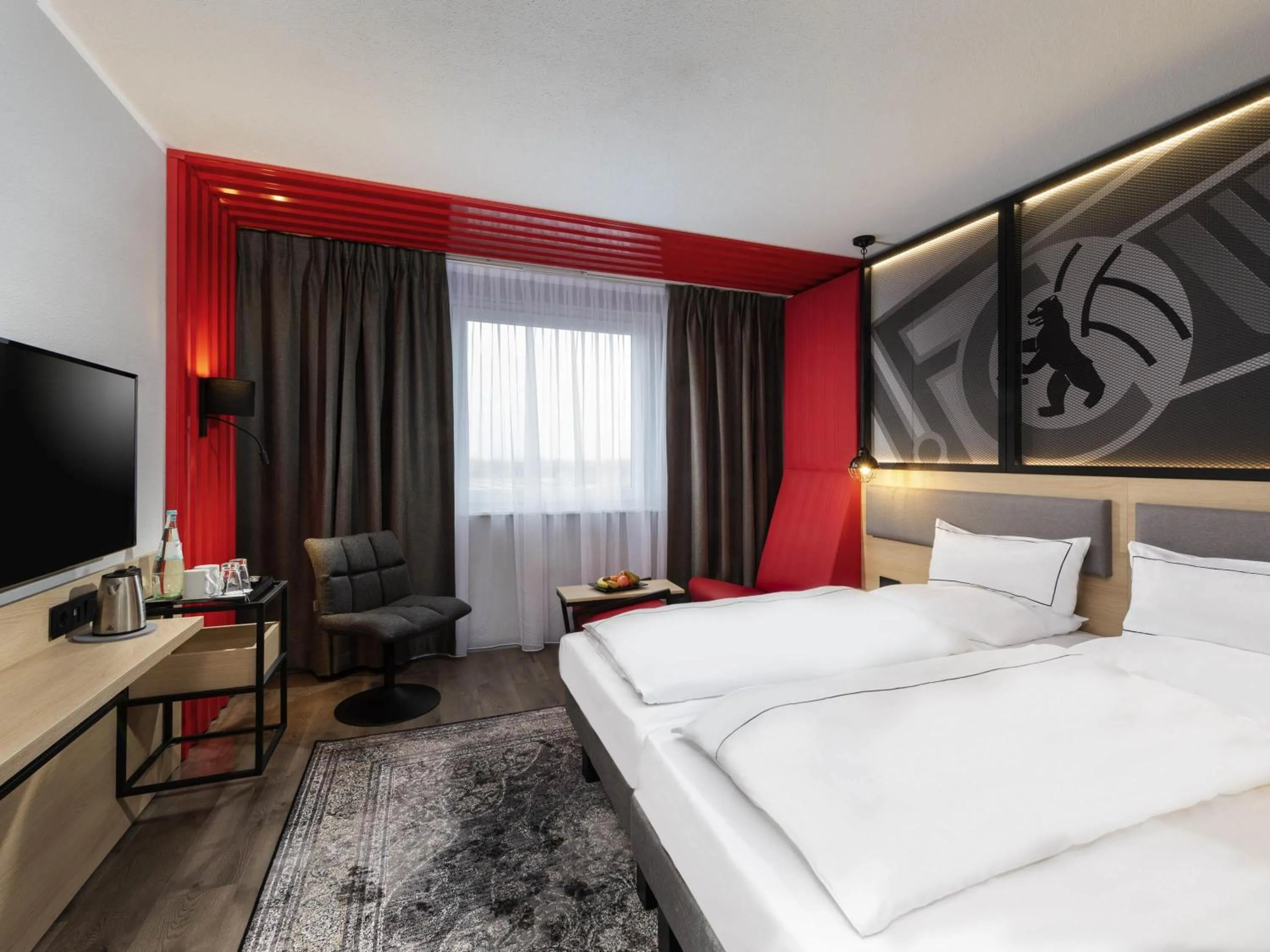 Bedroom, Bed in ibis Styles Berlin Treptow