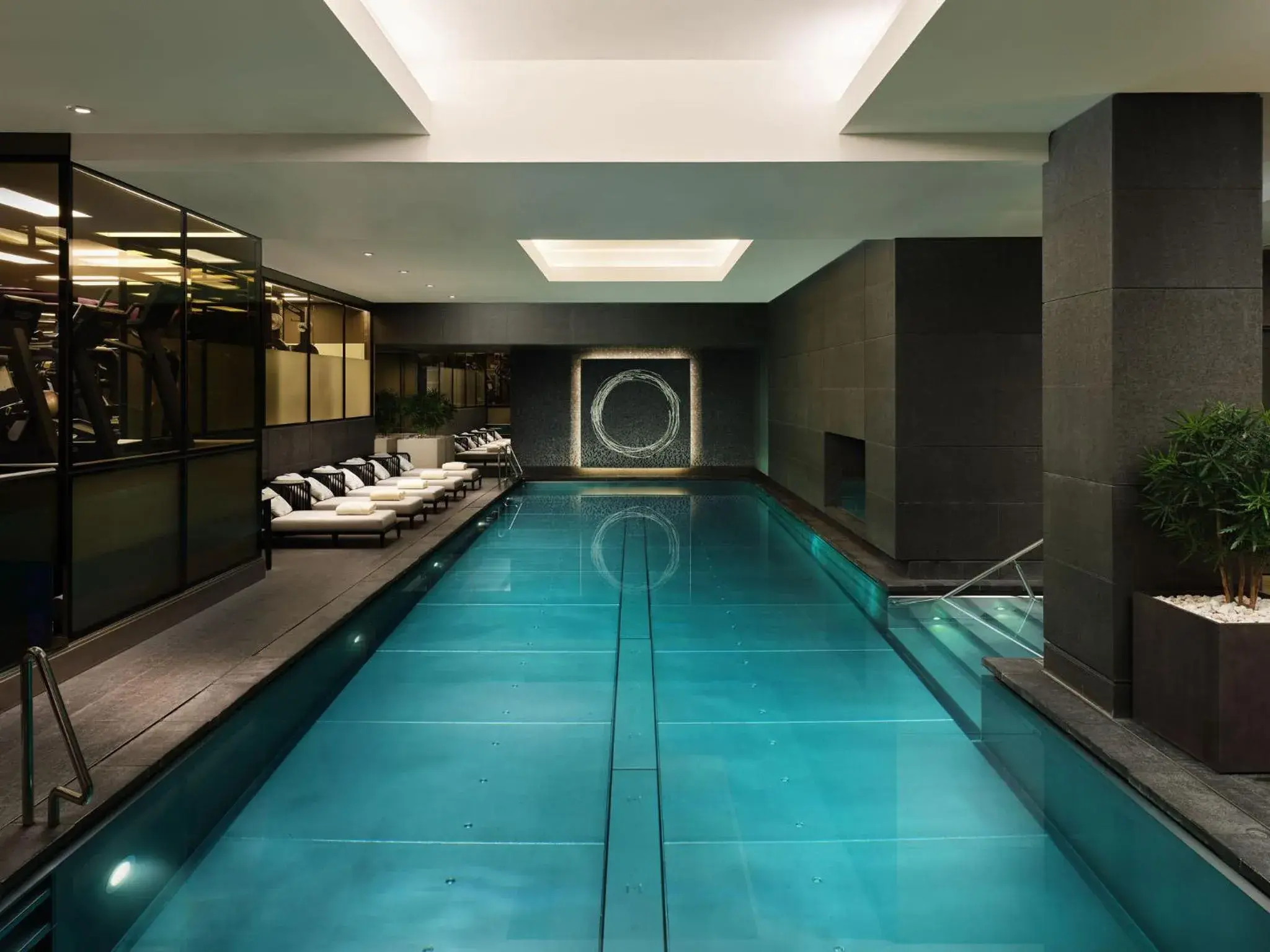 Swimming pool in Mandarin Oriental Hyde Park, London Swimming pool in Mandarin Oriental Hyde Park, London