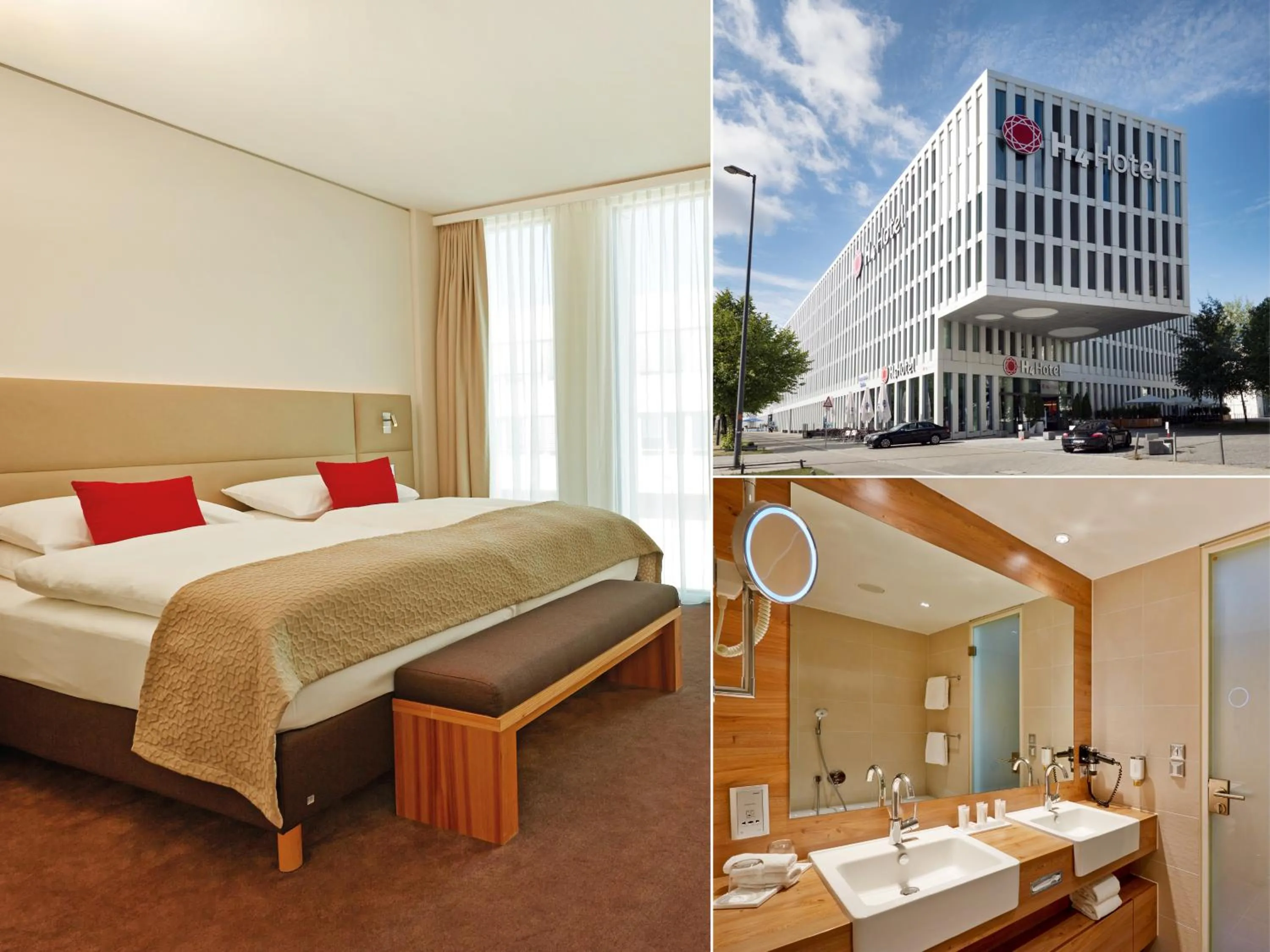 Photo of the whole room, Bed in H4 Hotel München Messe