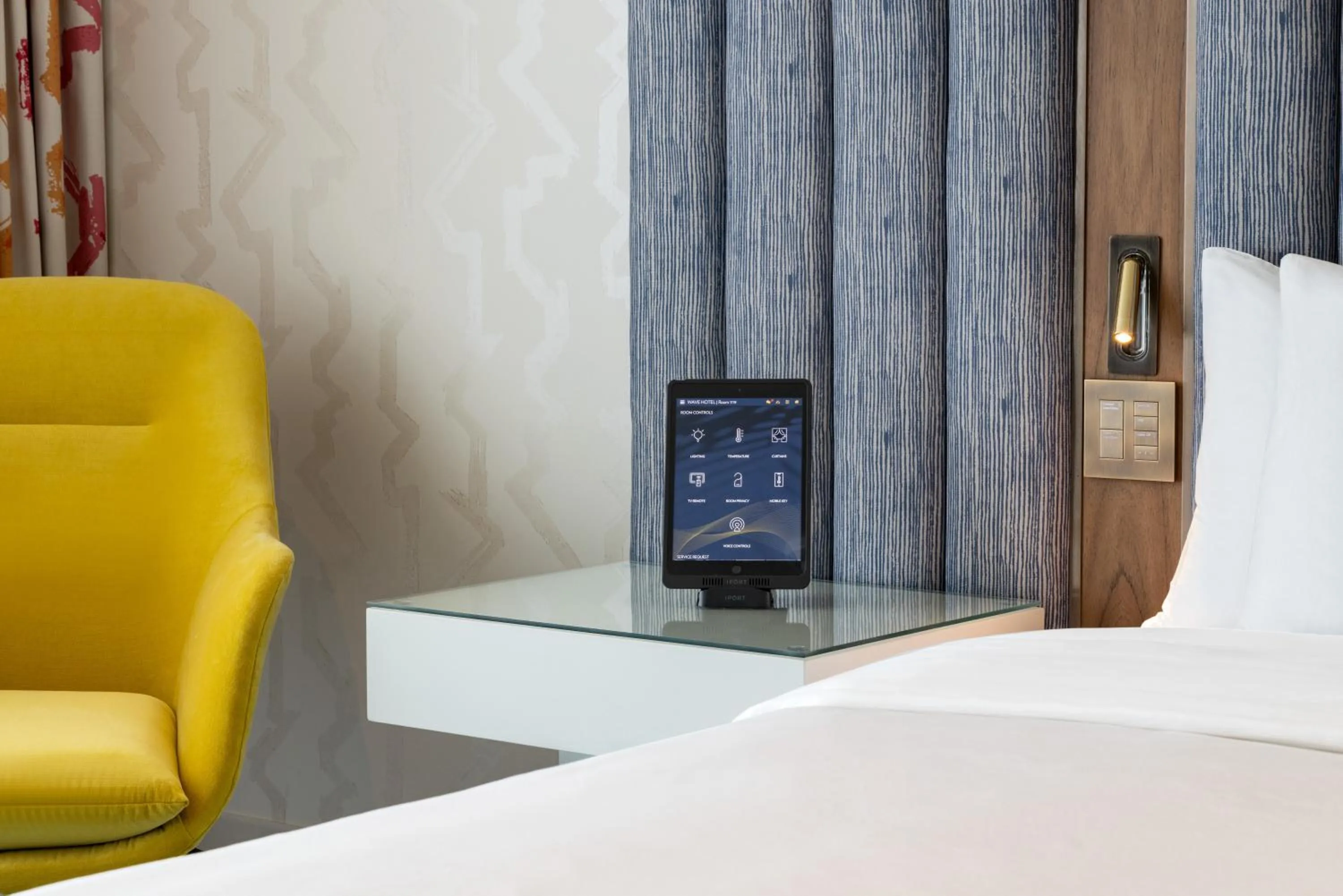 Bed in Lake Nona Wave Hotel