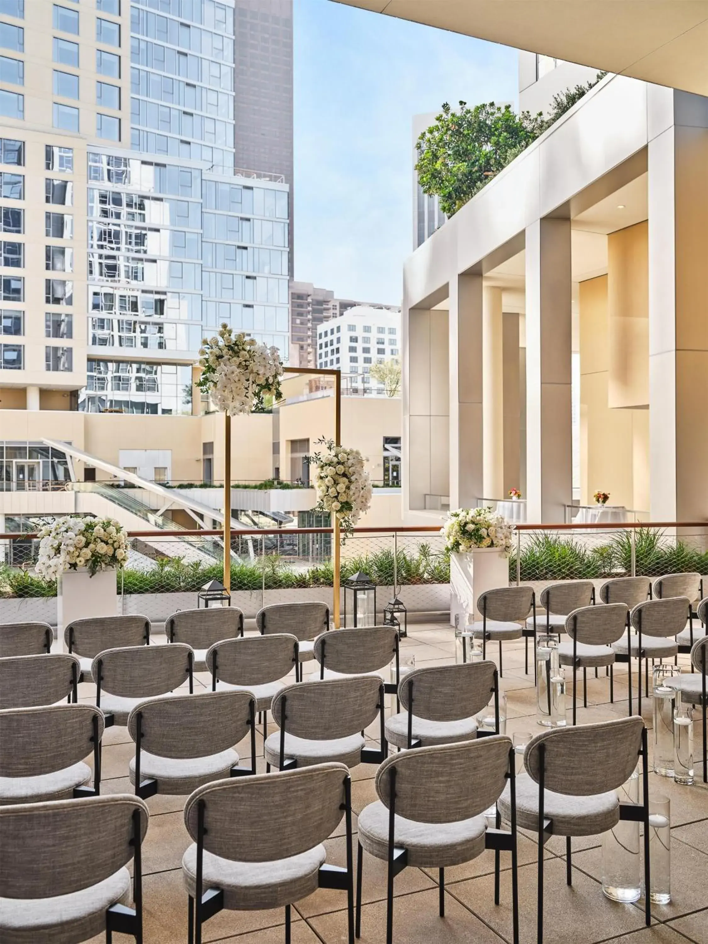 Patio in Conrad Los Angeles Patio in Conrad Los Angeles